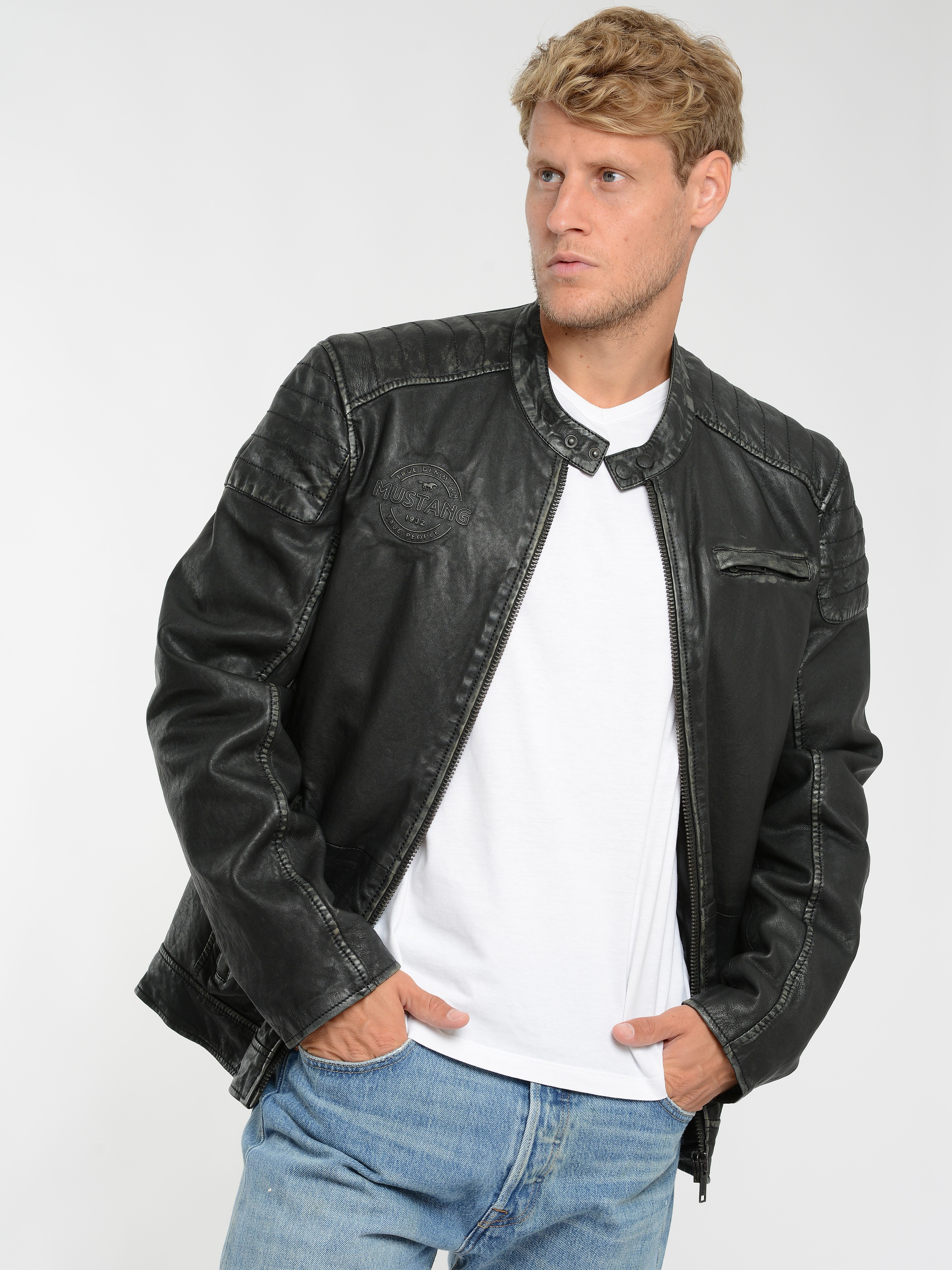 MUSTANG Bikerjacke »Lederjacke 31021522«