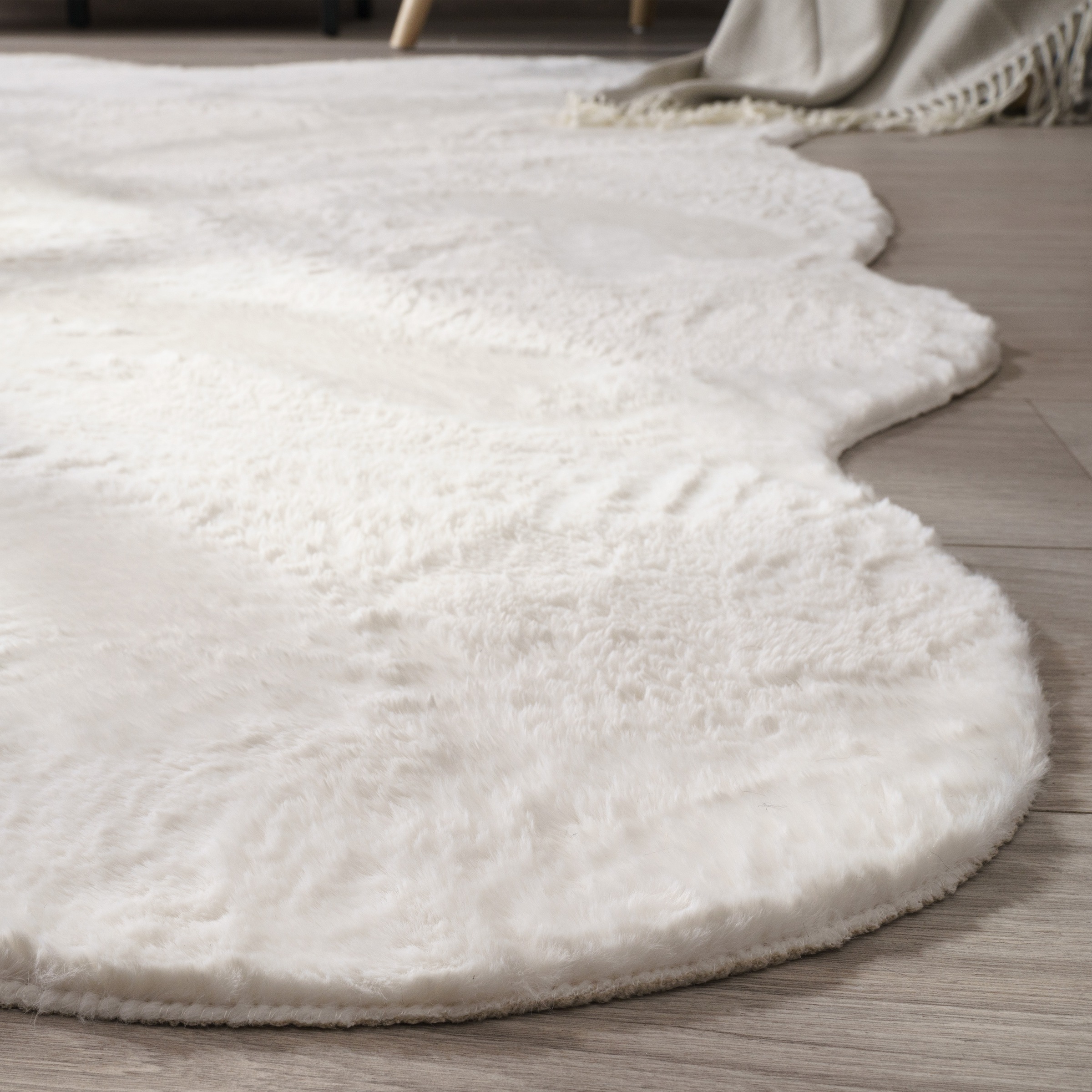 Paco Home Fellteppich »Pelt 640«, fellförmig, 16 mm Höhe, Kunstfell, Uni Farben, sehr weicher Flor
