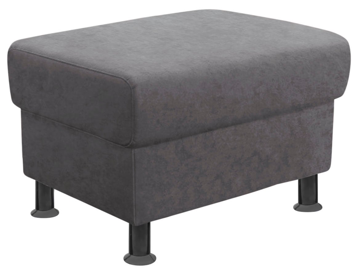 TRENDMANUFAKTUR Hocker »Rondo, Polsterhocker zur Serie, Breite 67 cm, Füße schwarz« Fußhocker wahlweise mit Federkern, in verschiedenen Bezügen bestellbar