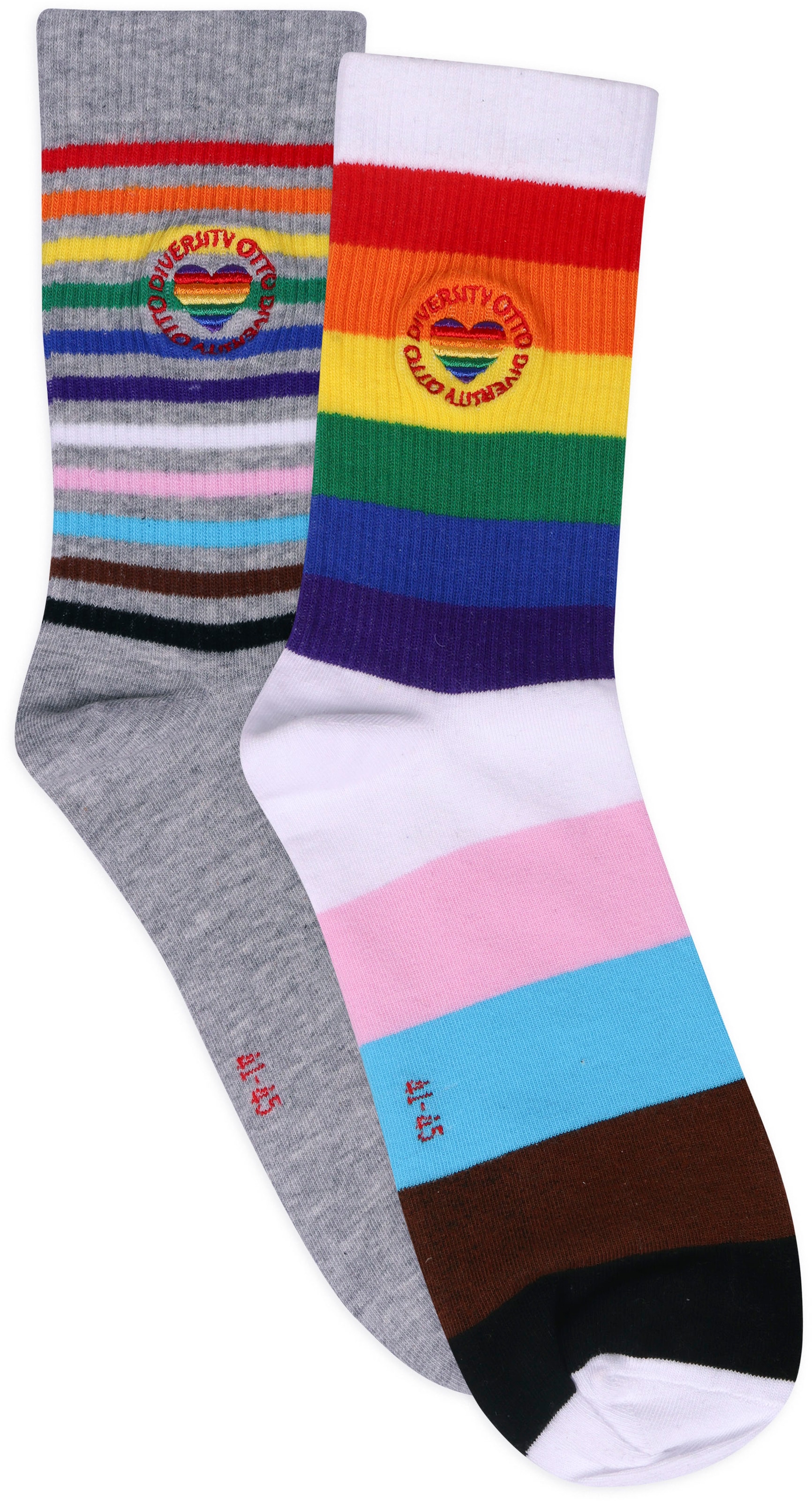 Socken, (2er-Pack), exklusive Pride Socken mit Otto Logo, mit Bio-Baumwolle, Diversity