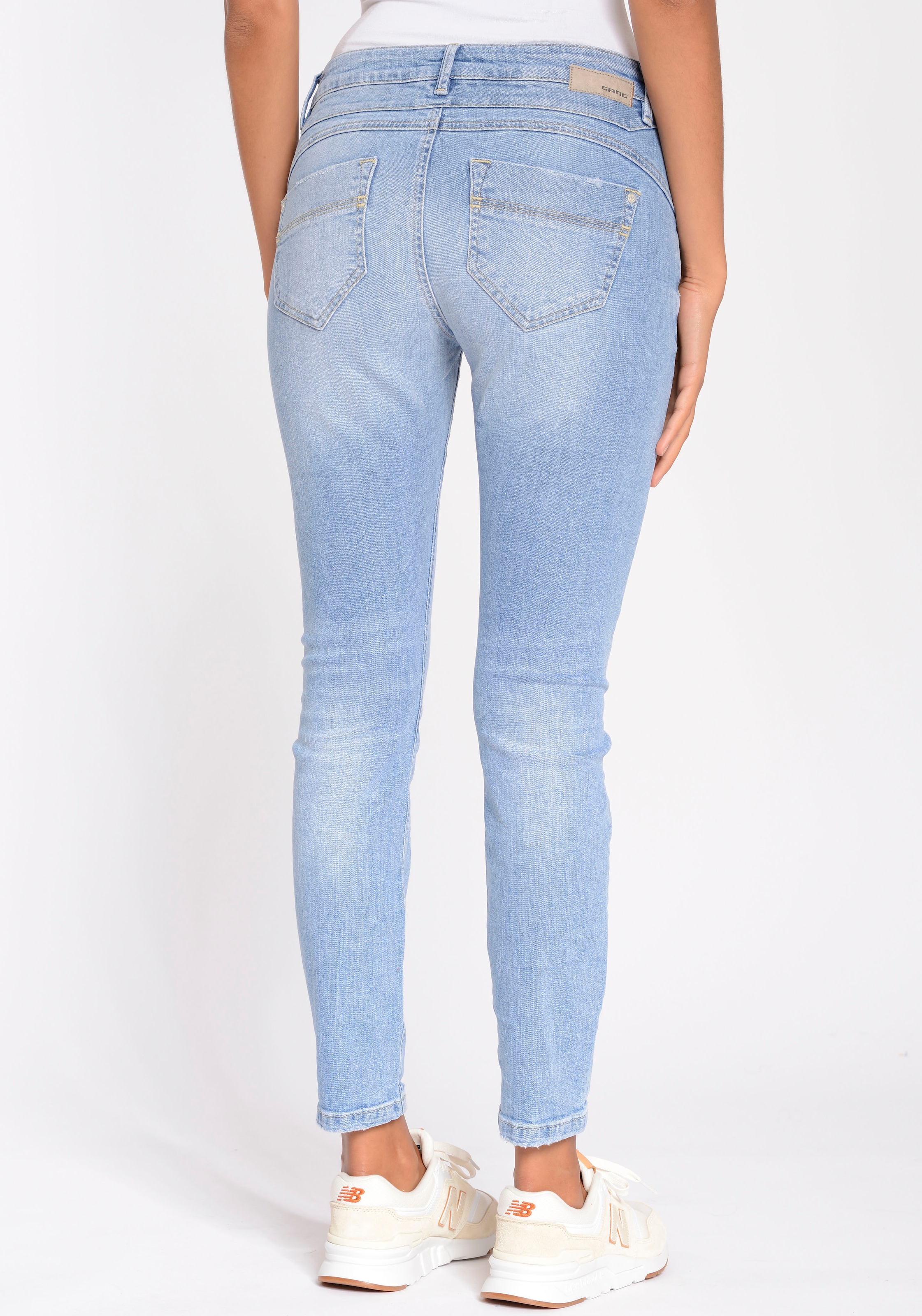 GANG Skinny-fit-Jeans mit Silhouette für tolle ♕ Dreieckseinsätzen bei X-CROPPED«, »94NELE seitlichen eine
