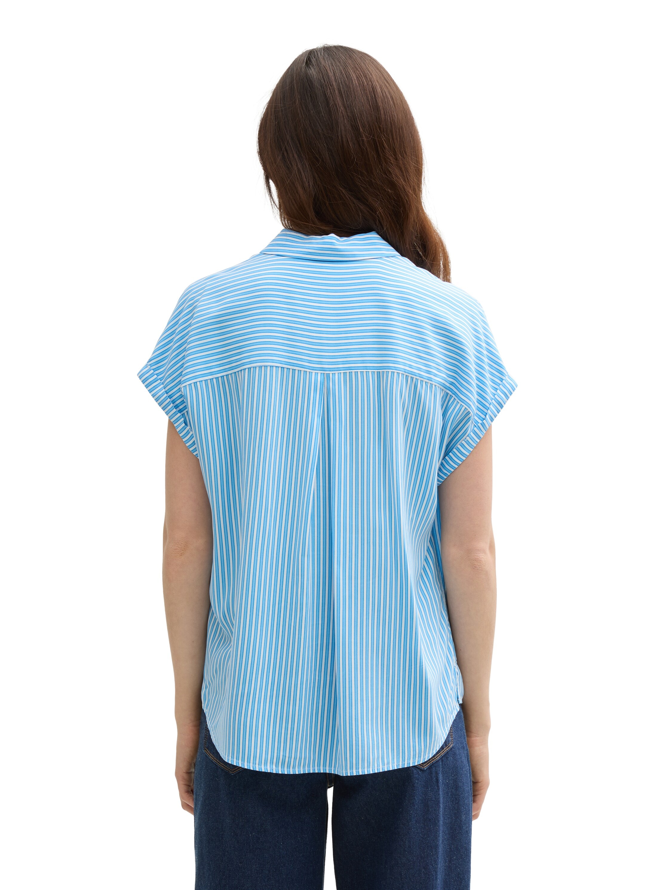 TOM TAILOR Denim Shirtbluse, mit weiten Ärmeln