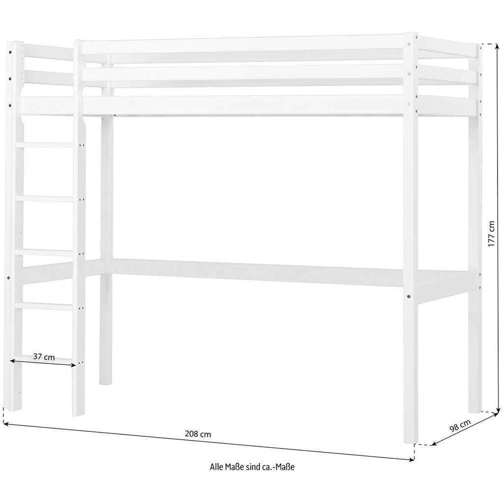 Hoppekids Hochbett »ECO Dream«, 90x200 mit Matratze Rosa, umbaubar