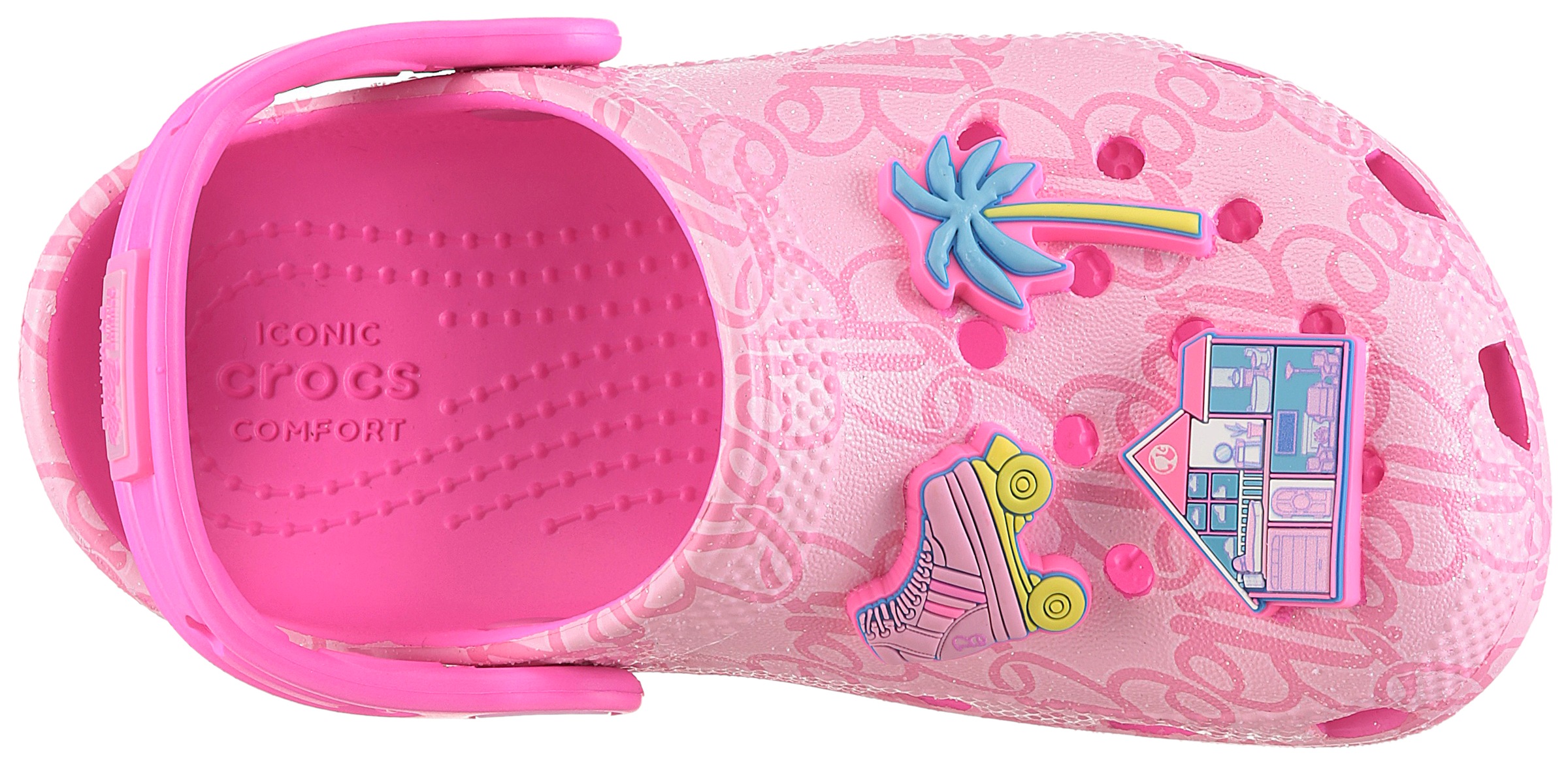 Crocs Clog »Mattel Pink Barbie Cls Clog K«  Barbie Clog, Hausschuh mit Herzchen