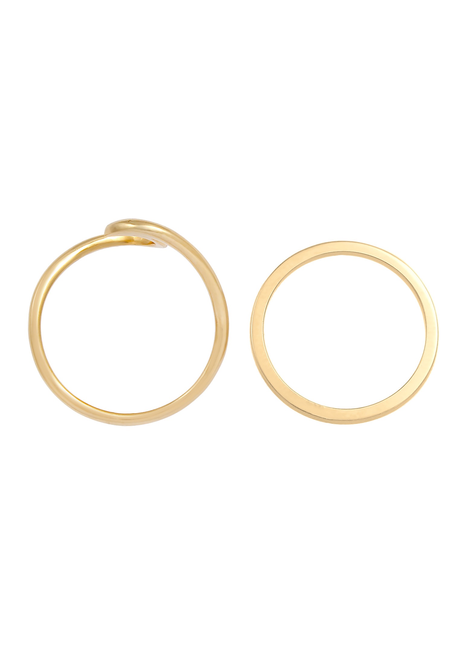 Elli Ring-Set »Ring Wellen Wave Bandring Basic Set (2 tlg) 925 Silber«