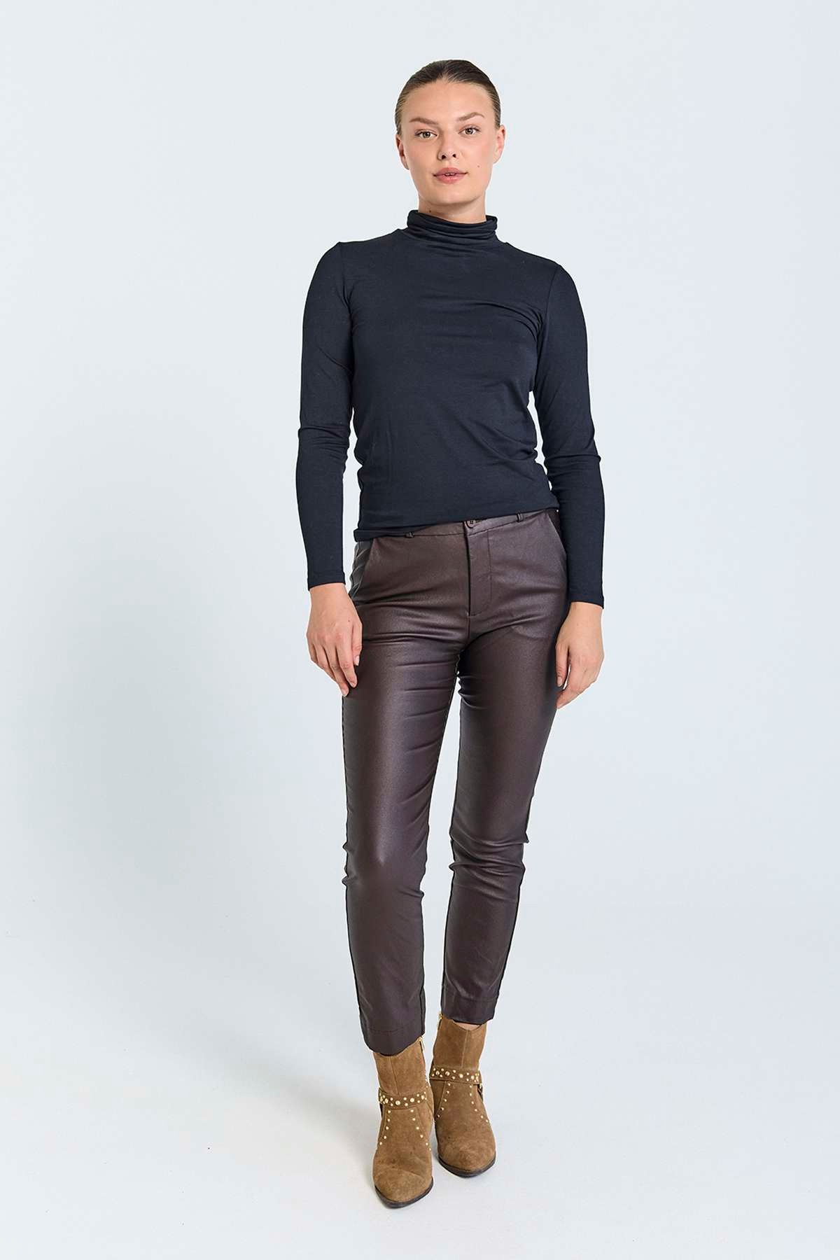FREEQUENT Rollkragenshirt »Style Liana« mit Viskose und Stretch / Körpernah