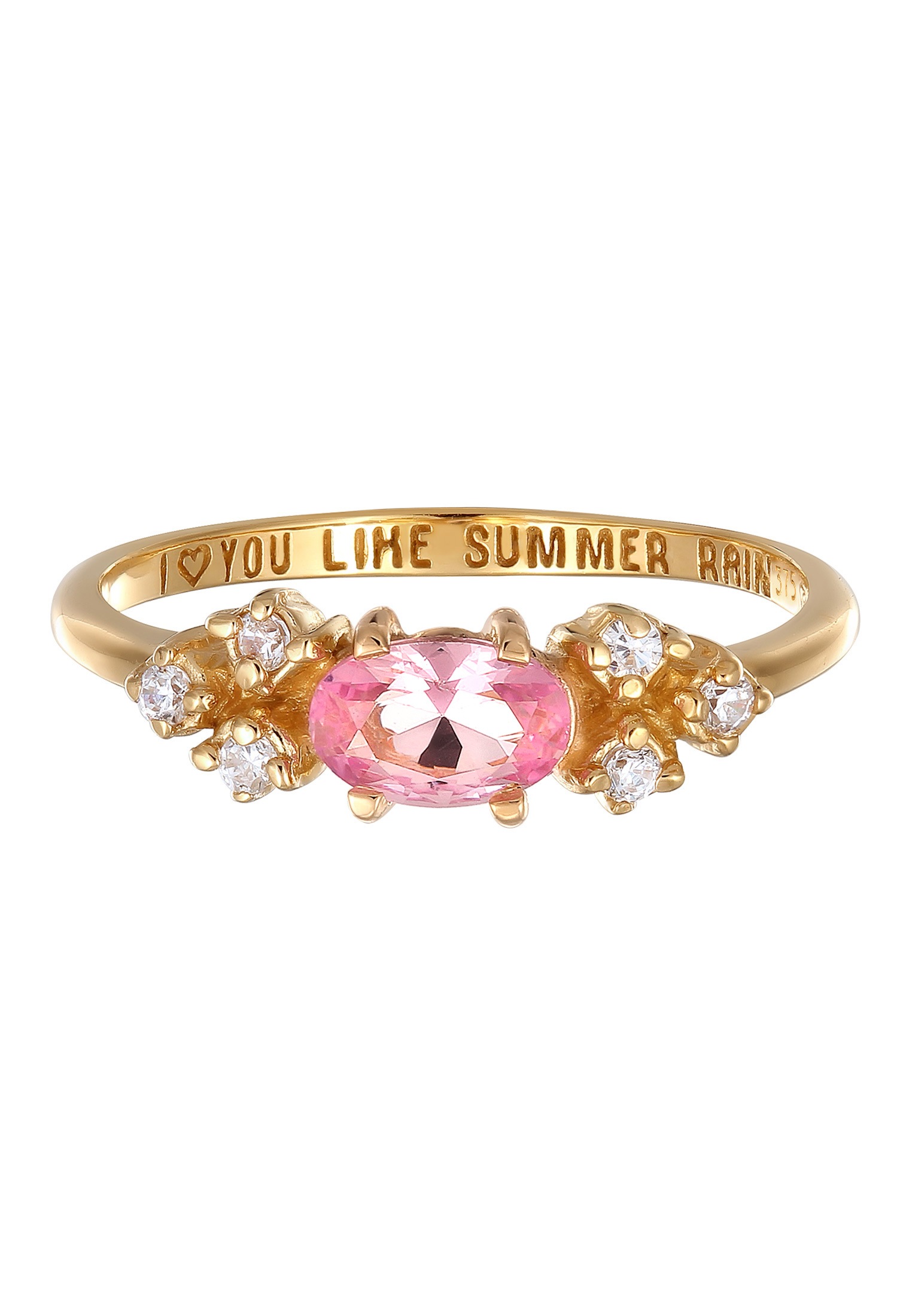HAZE & GLORY Silberring »Ring Diamant Synthetisch Saphir Topas 375 Gelbgold«