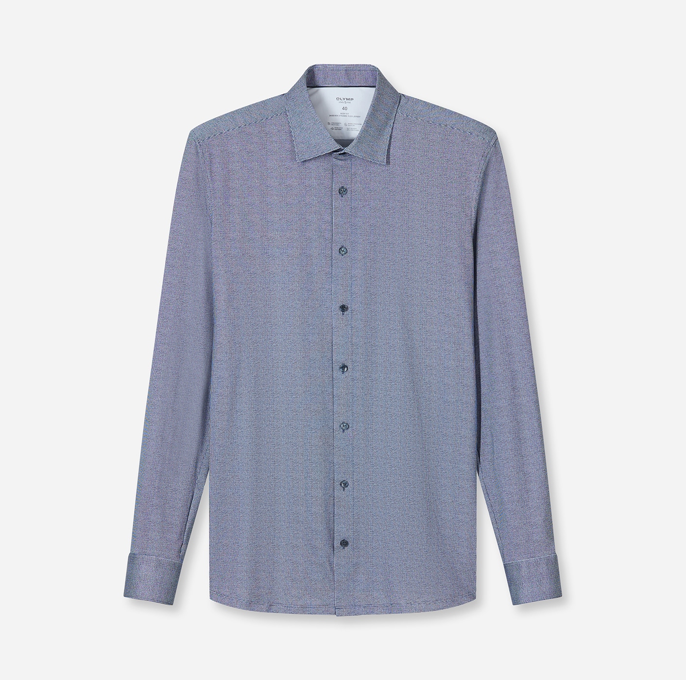 OLYMP Langarmhemd »24/7 - Level 5« Body fit, New York Kentkragen, Businesshemd, Jersey-Qualität