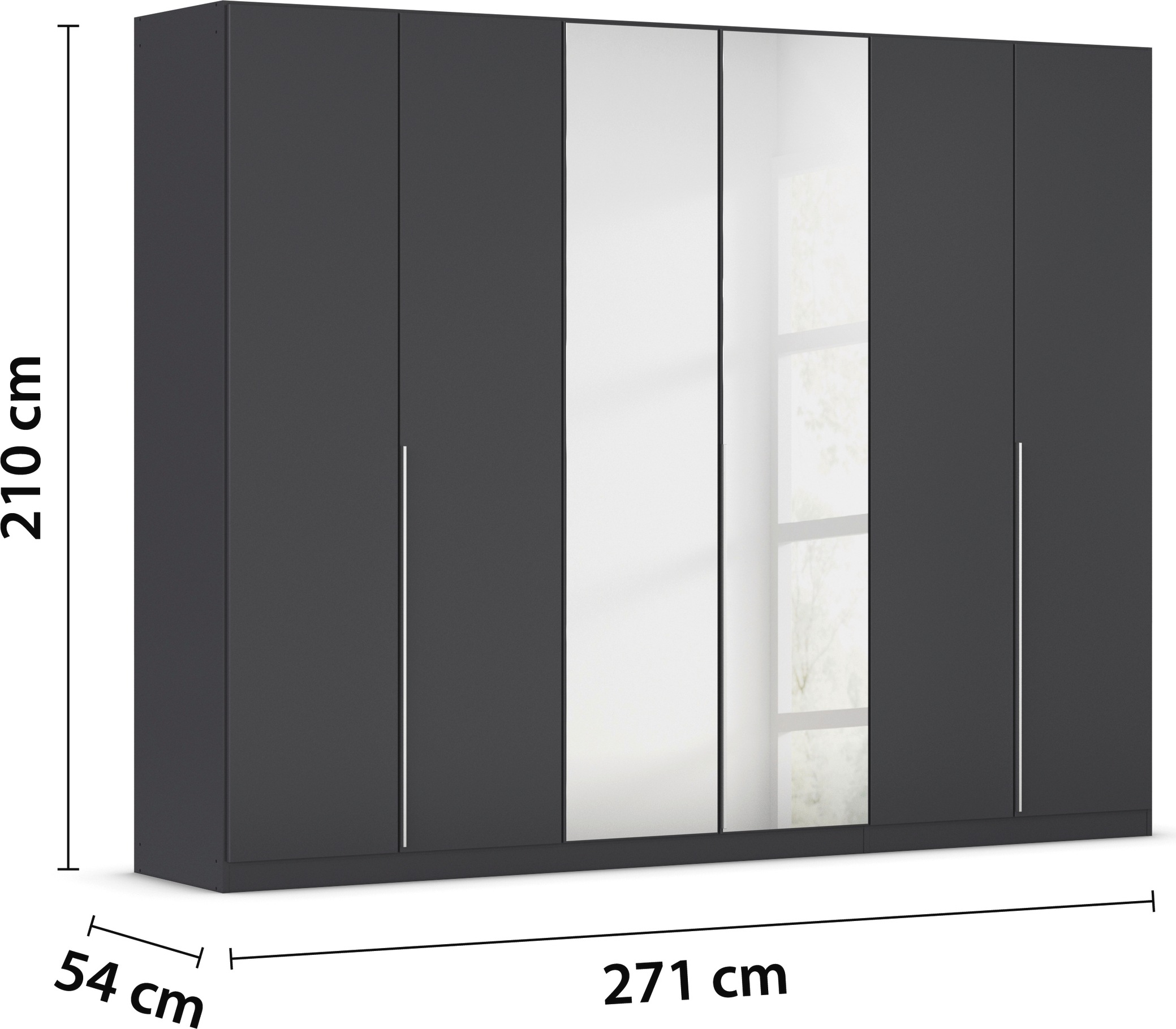 rauch Drehtürenschrank »Kleiderschrank Schrank Garderobe AGORDO mit Dekor- oder Hochglanzfront«, (in zwei Griff-Farben), durchdachte Innenausstattung, in 6 Breiten und 2 Höhen MADE IN GERMANY