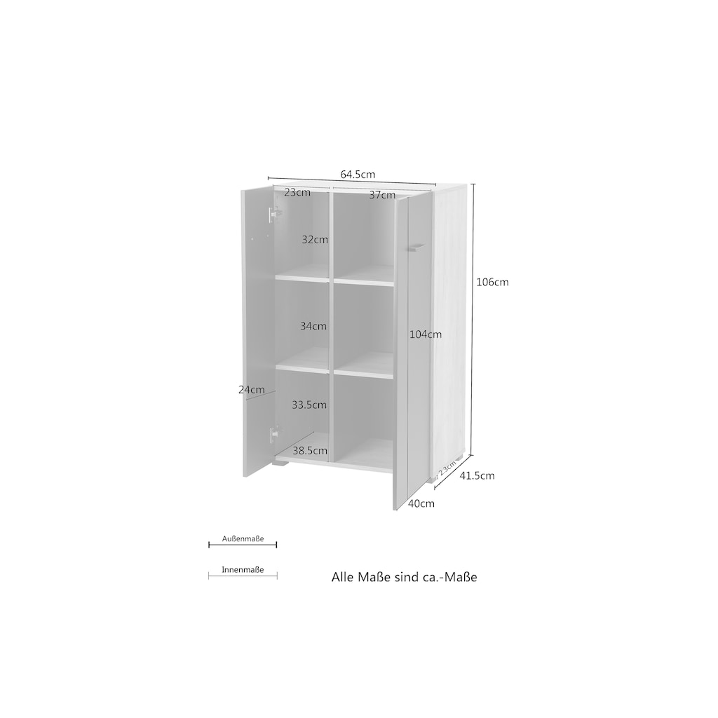 Places of Style Aktenschrank »Moid; Mehrzweckschrank,«