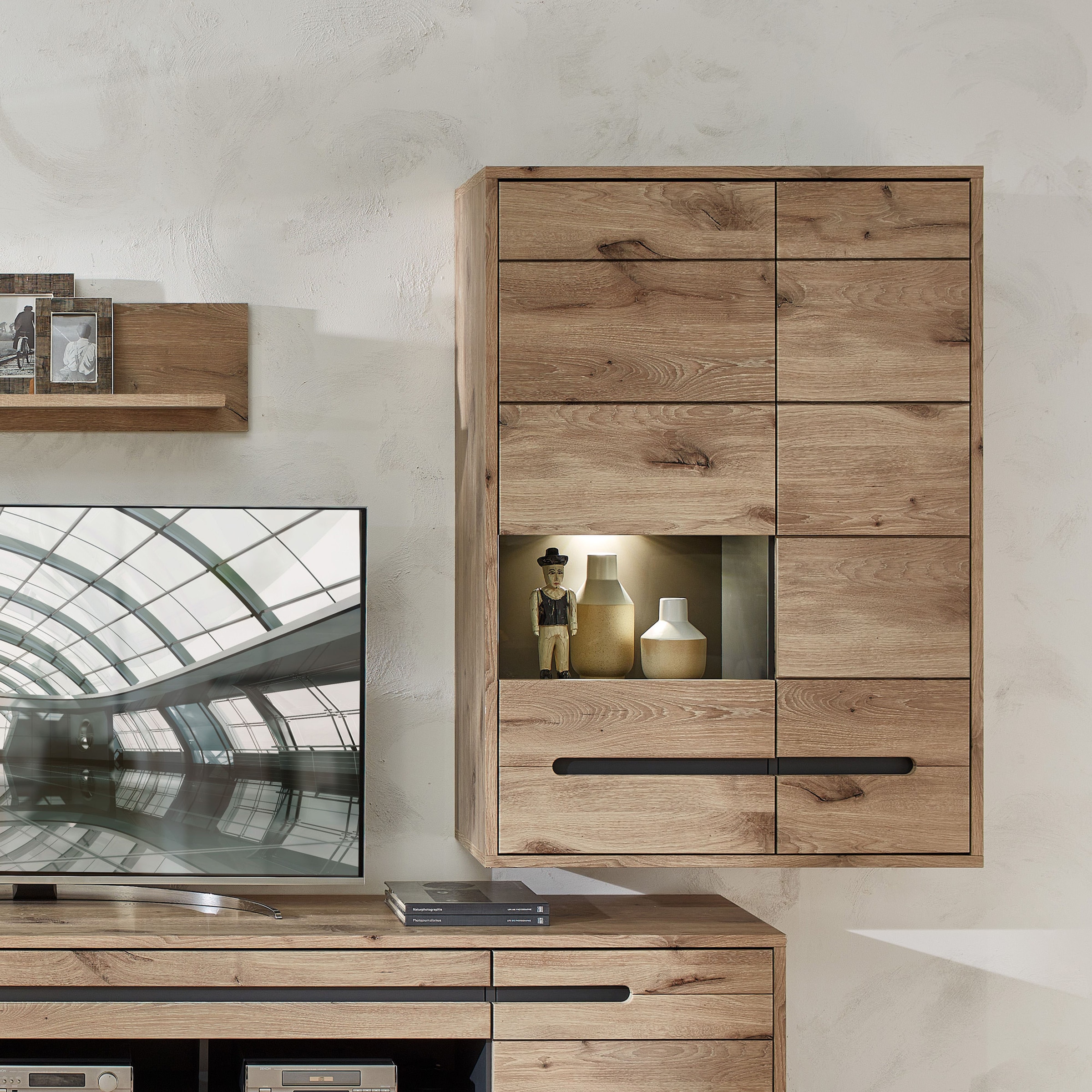 Innostyle Vitrine »BELLANO«, Viking Oak Nature