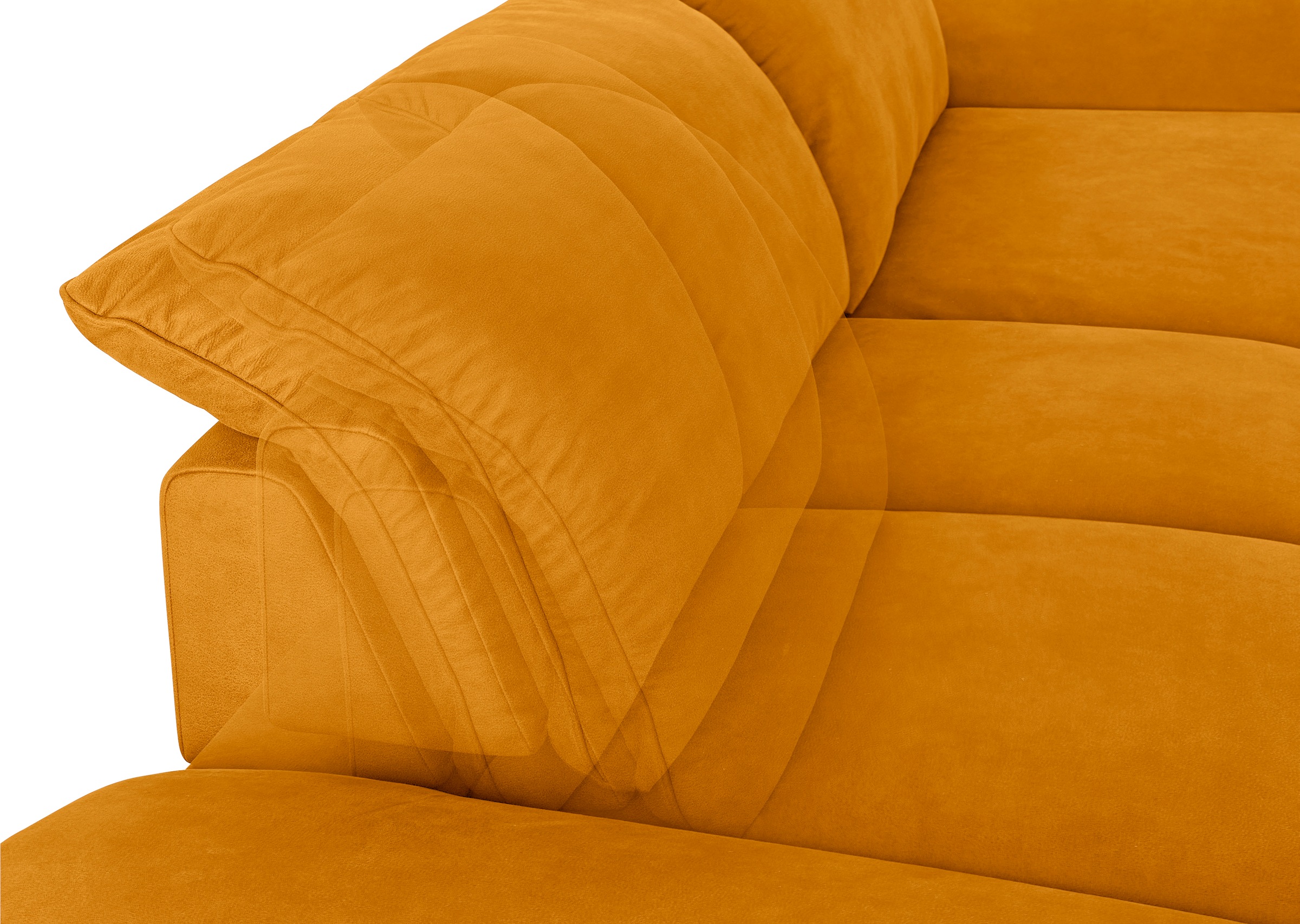 W.SCHILLIG Ecksofa »enjoy&MORE, Designsofa, elegant und bequem, L-Form«, Sitztiefenverstellung, Füße schwarz pulverbeschichtet, Breite 310 cm