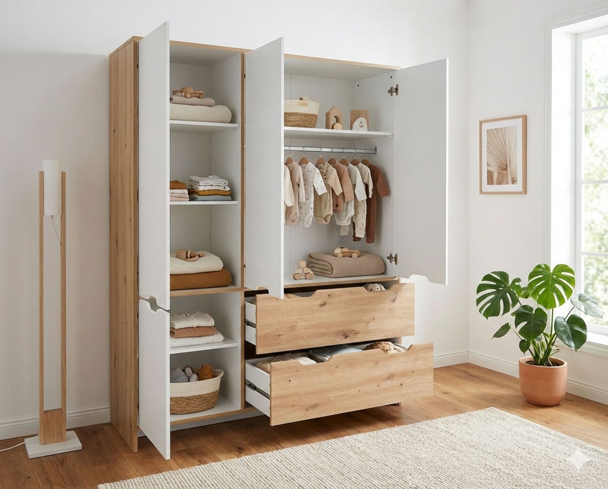 arthur berndt Kinderkleiderschrank »Kleiderschrank »Maxim« 4-türig«