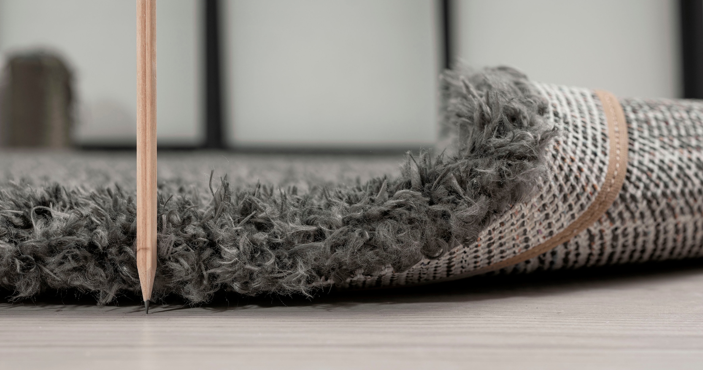 merinos Teppich »Recycle Floki 961«, rund, 50 mm Höhe, Shaggy aus recyceltem Polyester, meliert, Wohnzimmer