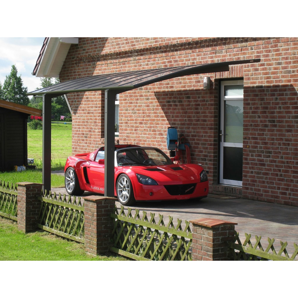 Ximax Einzelcarport »Portoforte Typ 60 Standard-mattbraun«, Aluminium, 254 cm, braun