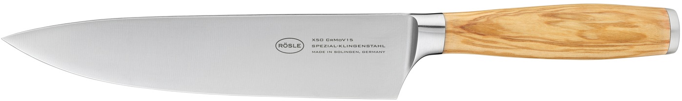 RÖSLE Kochmesser "Artesano" Made in Solingen, Klingenspezialstahl, ergonomischer Griff, Olivenholz