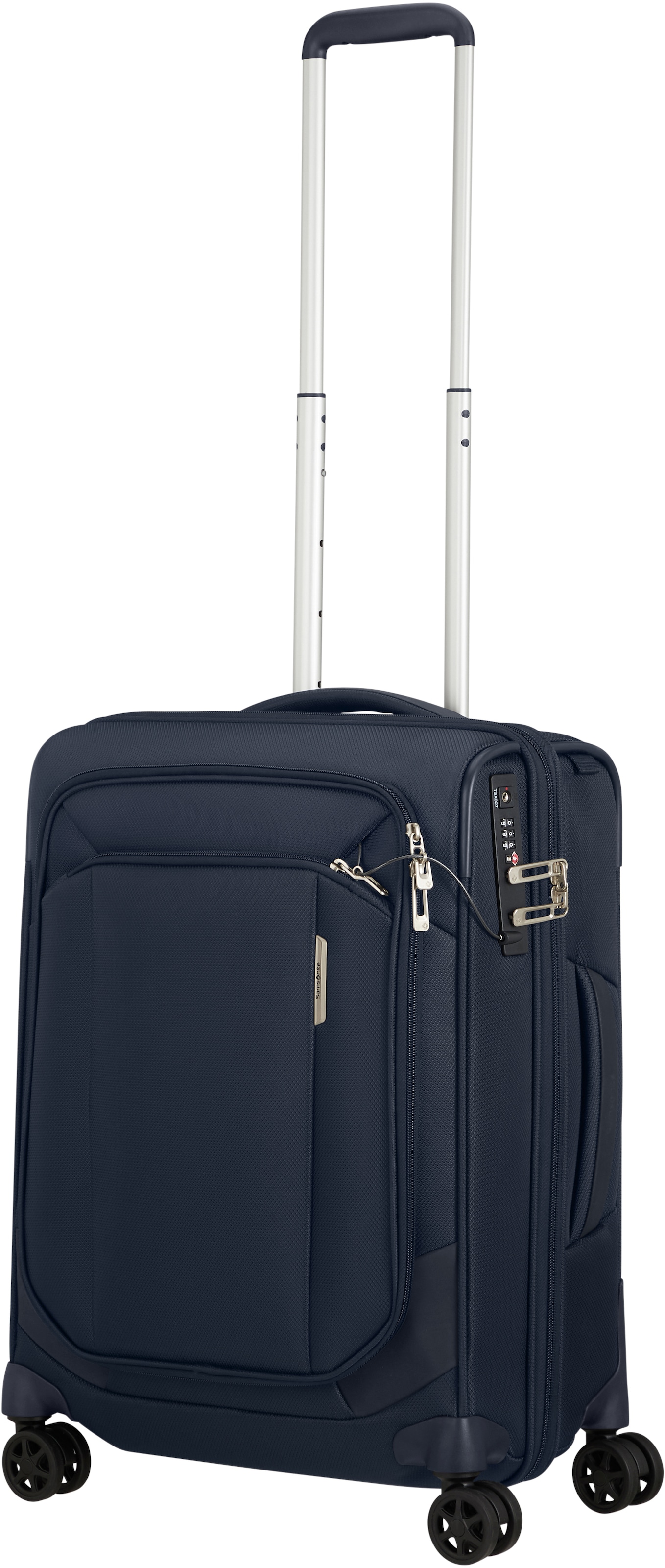 Samsonite Weichgepäck-Trolley »RESPARK, 55 cm«, 4 St. Rollen, aus recyceltem Material; mit Volumenerweiterung & 15,6-Zoll Laptopfach