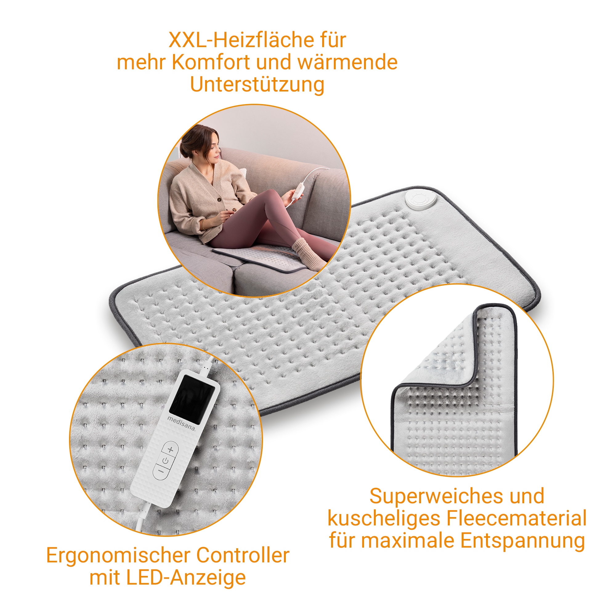 Medisana Heizkissen »HP 700« XXL Größe, 9 Stufen, Überhitzungsschutz, autom. Abschaltung, waschbar