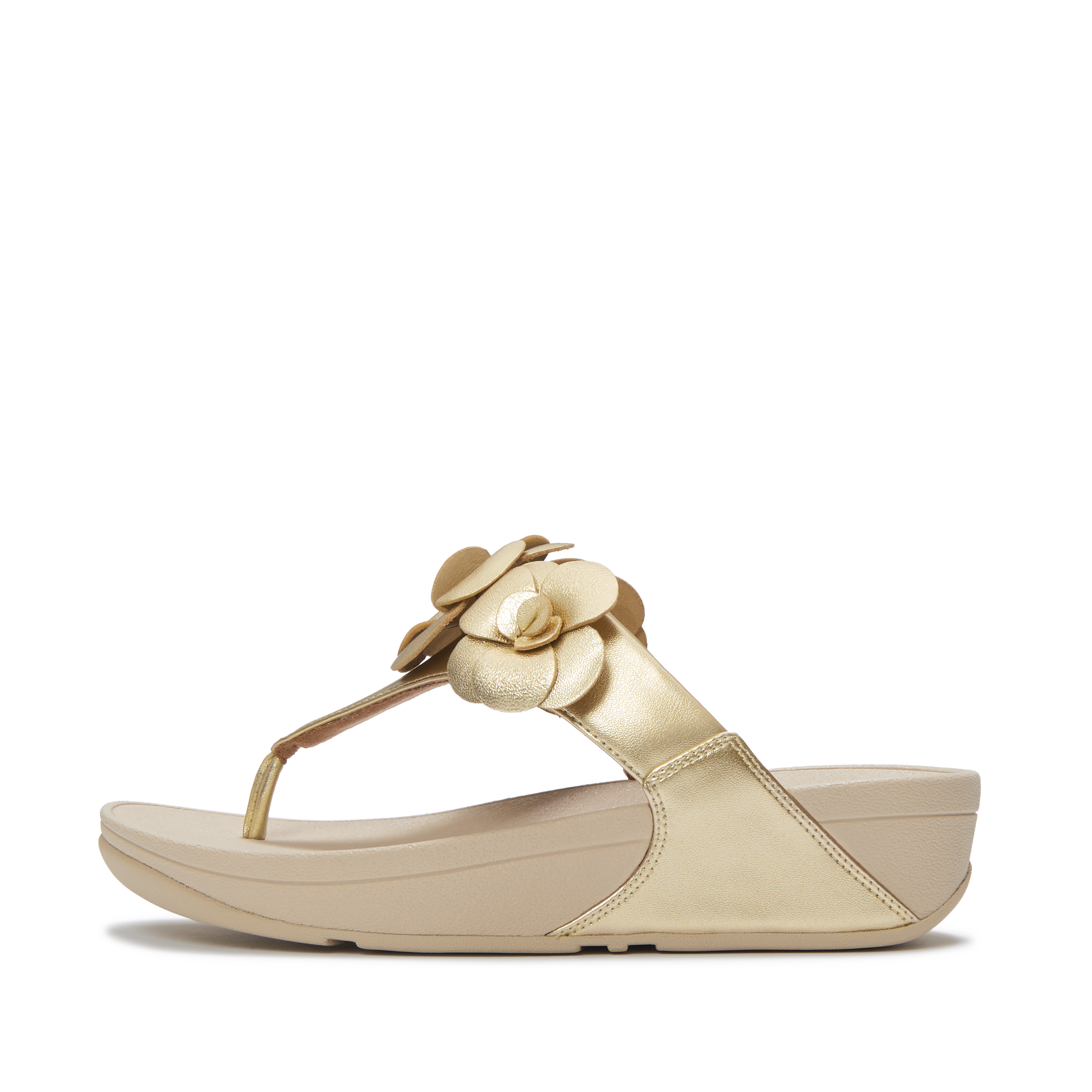 Fitflop Dianette »LULU FLOWER TOE-POST SANDALS«  Keilabsatz, Zehentrenner, Sommerschuh mit modischer Blütenverzierung