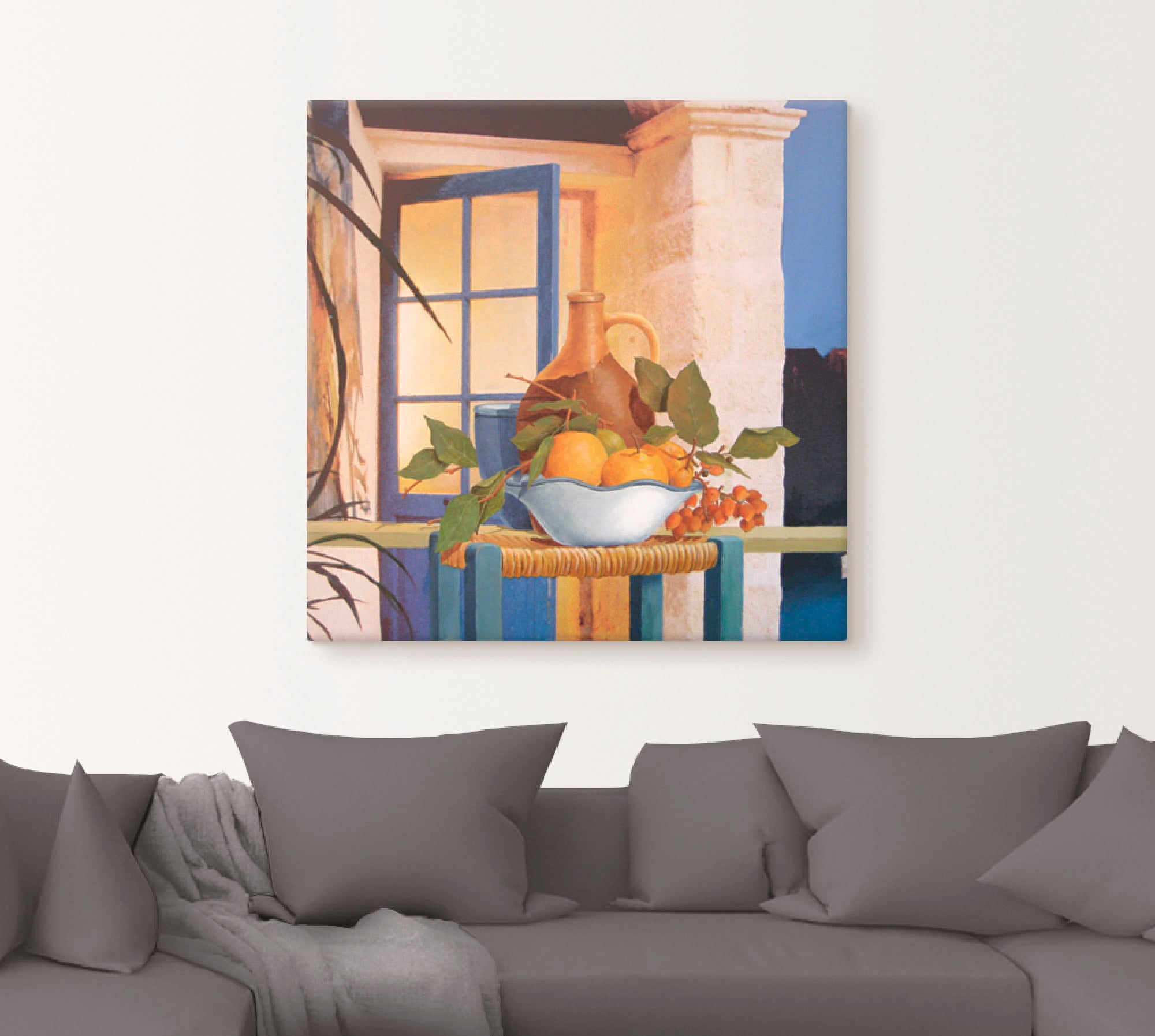 Artland Leinwandbild »Stillleben mit Orangen«, Arrangements, (1 St.), auf Keilrahmen gespannt