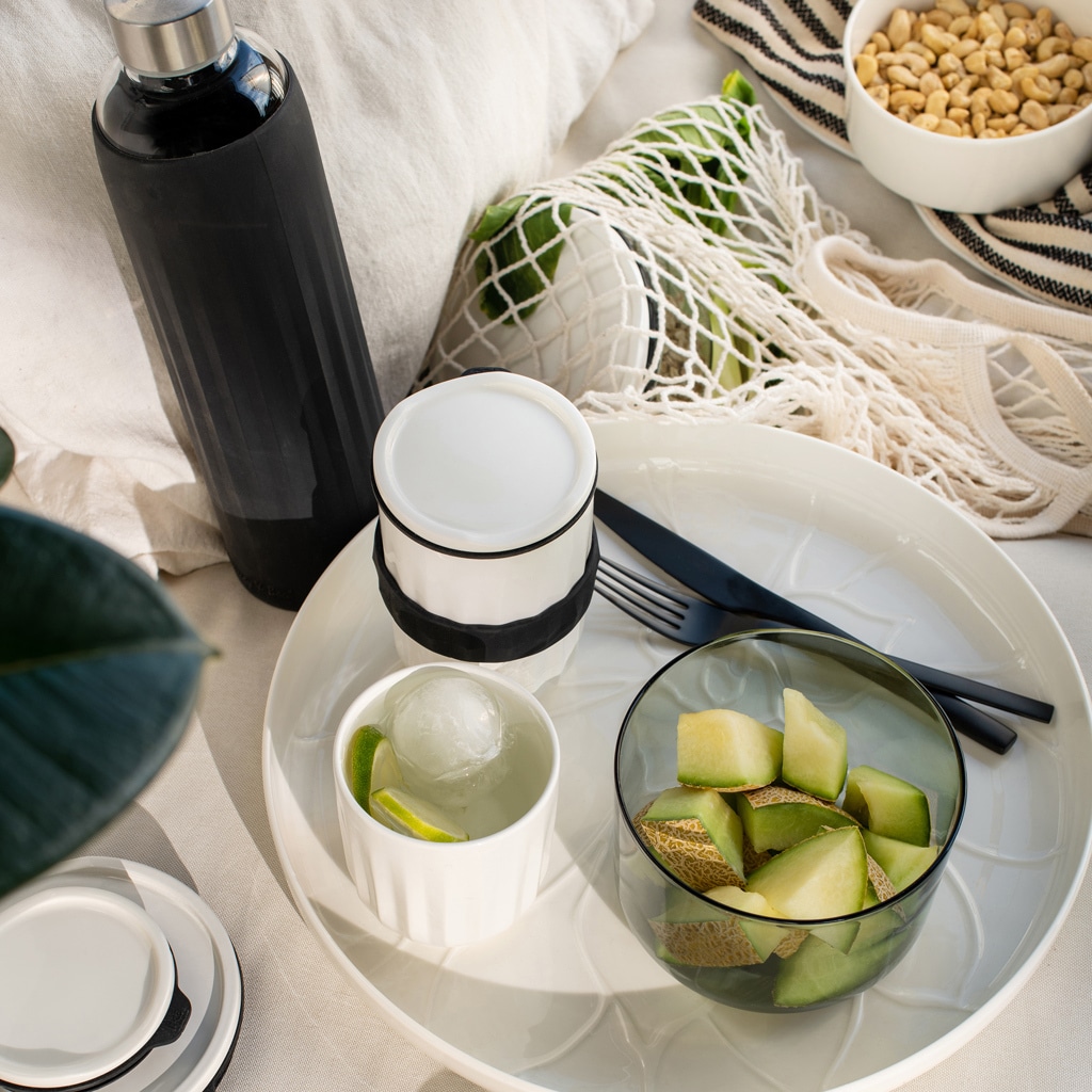 like. by Villeroy & Boch Trinkflasche »Glas-Trinkflasche To Go & To Stay 1 Liter schwarz«