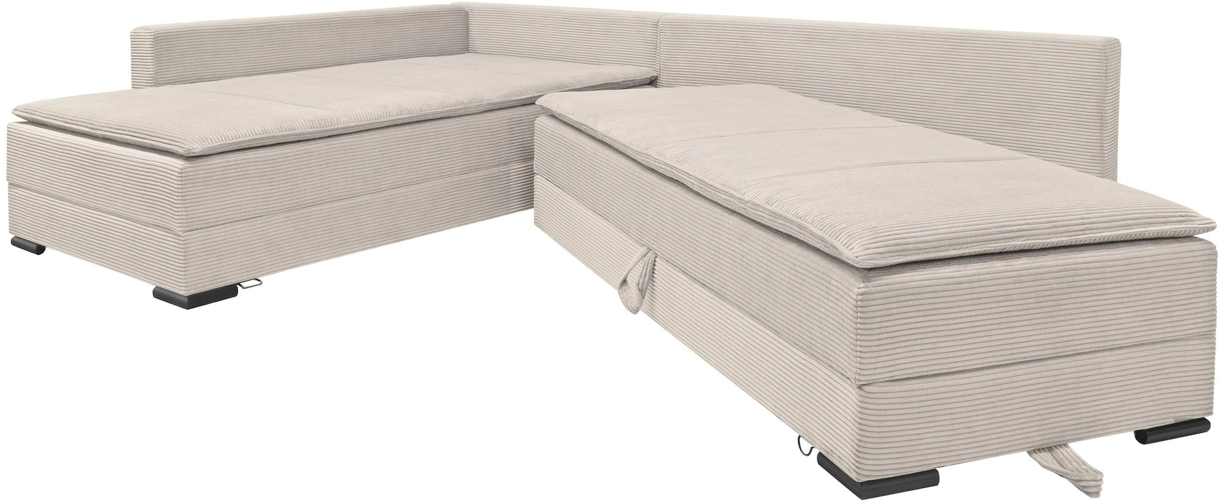 INOSIGN Ecksofa »Night & Day L-Form mit Dauer-Schlaffunktion, Cord-Bezug!« inklusive Bettfunktion und Bettkasten