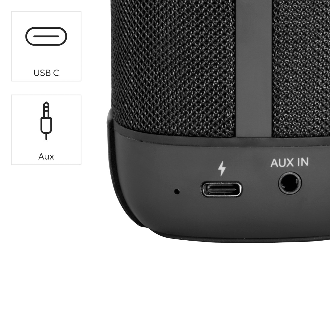 Hama Bluetooth-Lautsprecher »Bluetooth-Lautsprecher mit True-Wireless und Freisprechfunktion« (Bluetooth Freisprechfunktion | Kabellos | Ladestandsanzeige | Wireless-Audio-Streaming 20 W) True-Wireless, 12 Std. Akkulaufzeit, Freisprechen, Aux-In