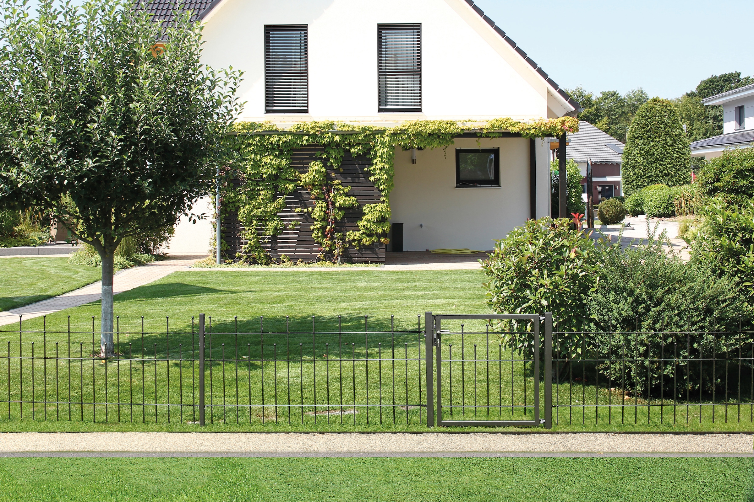 Alberts Metallzaun »Anbauset Madrid« Höhe: 49,5, 73,5 und 98,5 cm, Breite: 200 cm, zum Einbetonieren