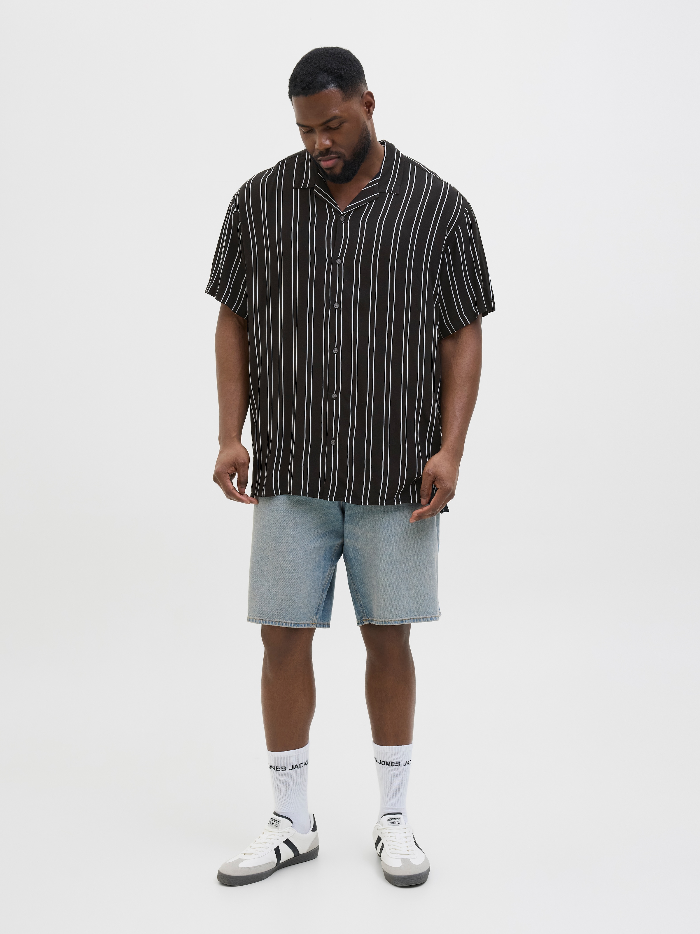 Jack & Jones PlusSize Kurzarmhemd »JJEJEFF STRIPE RESORT SHIRT SS SN PLS«