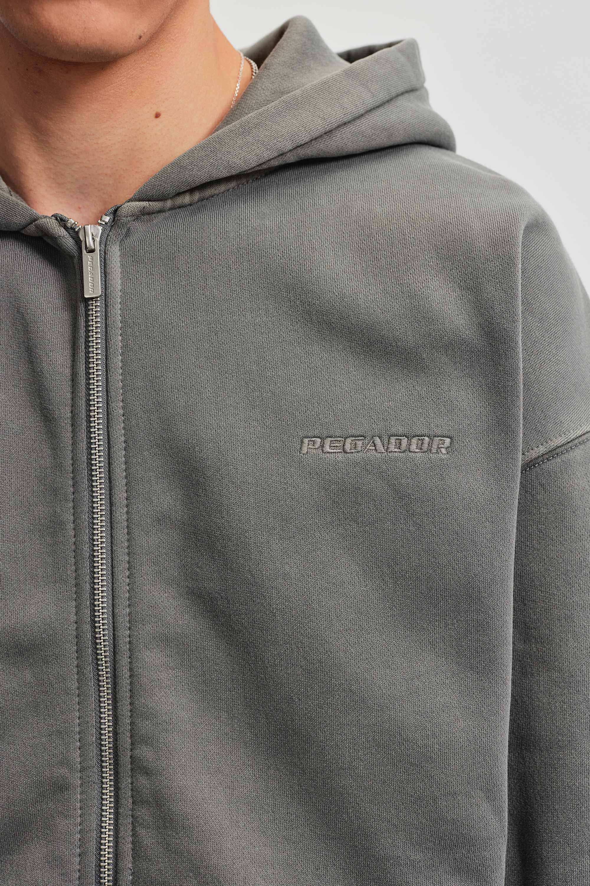PEGADOR Kapuzensweatjacke »Logo Oversized Sweat Jacket« Baumwollmischung, oversize