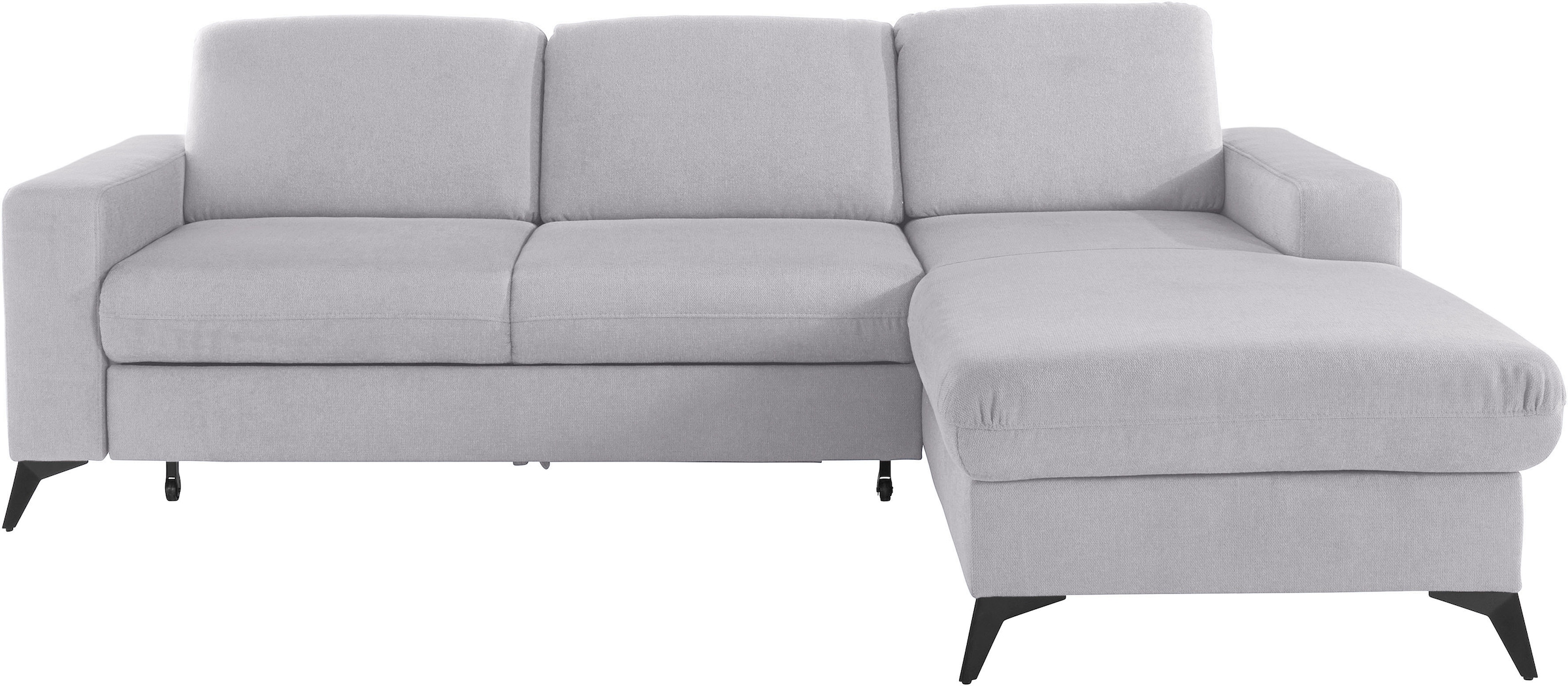Places of Style Ecksofa »Lolland L-Form«, Wahlweise mit Bettfunktion und Bettkasten, Federkern