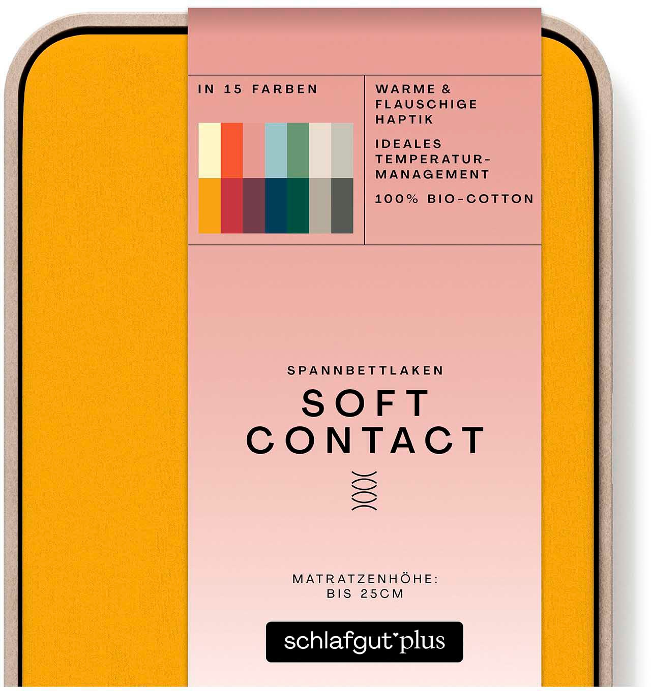 Schlafgut Spannbettlaken »Soft Contact«, 100% Bio Baumwolle