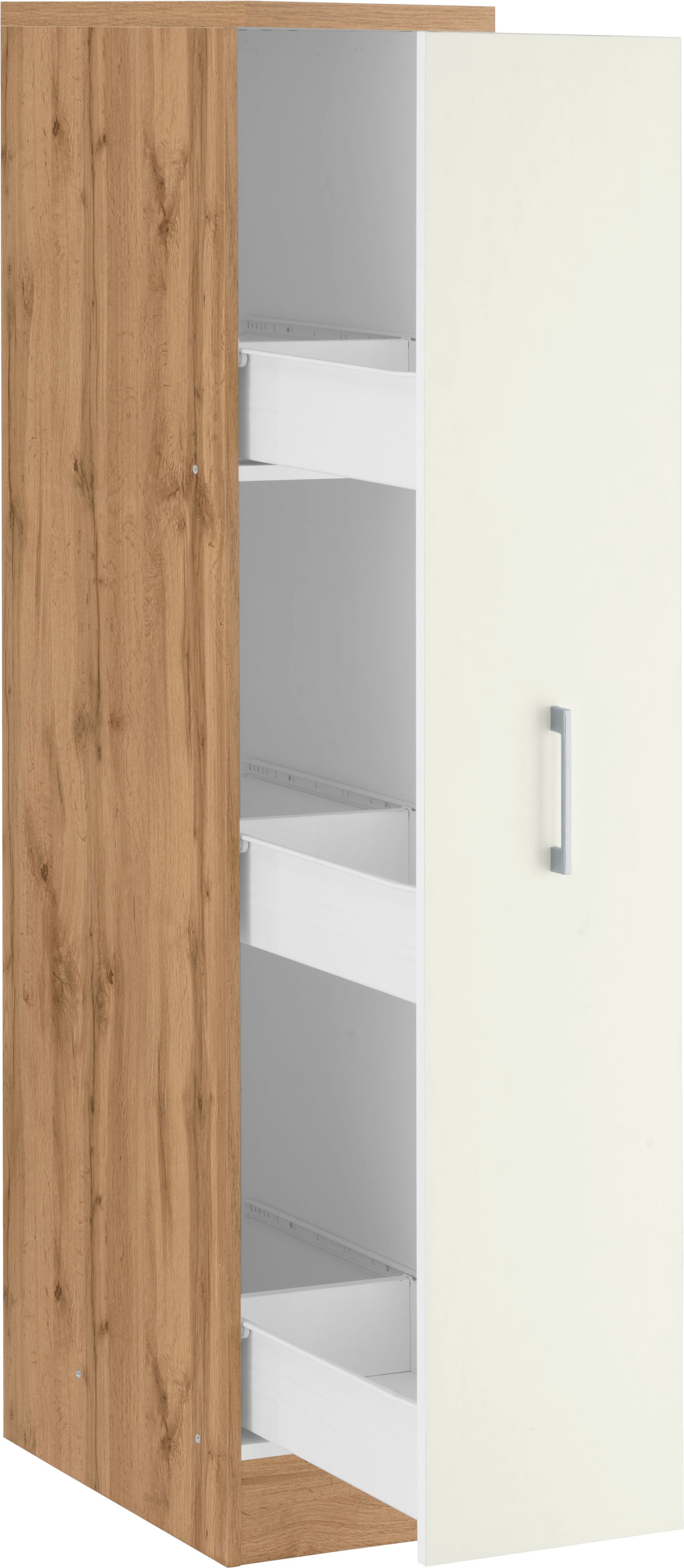 KOCHSTATION Apothekerschrank »KS-Colmar« 30 cm breit, 165 cm hoch, mit 3 Ablagen, mit Metallgriff