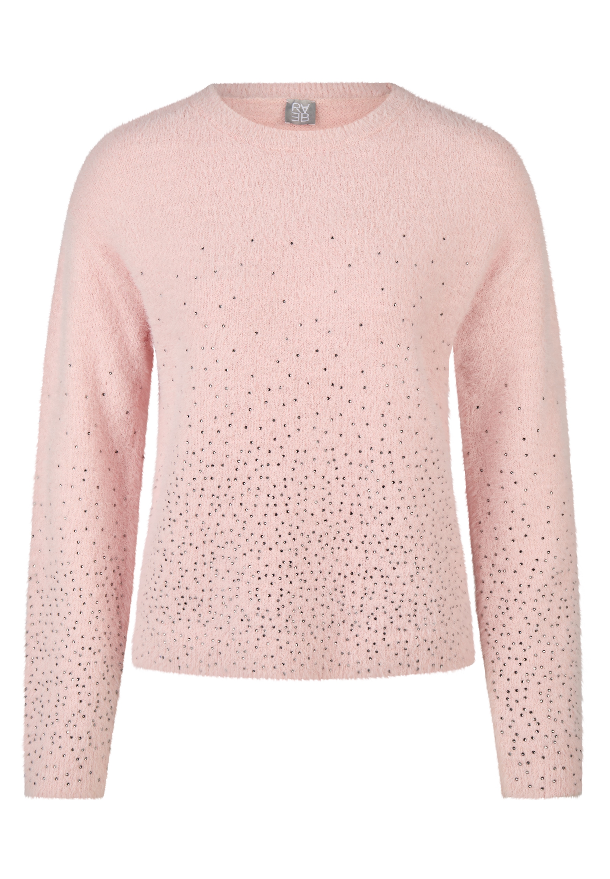 Rabe Strickpullover mit Glitzersteinen / Woll-Anteil