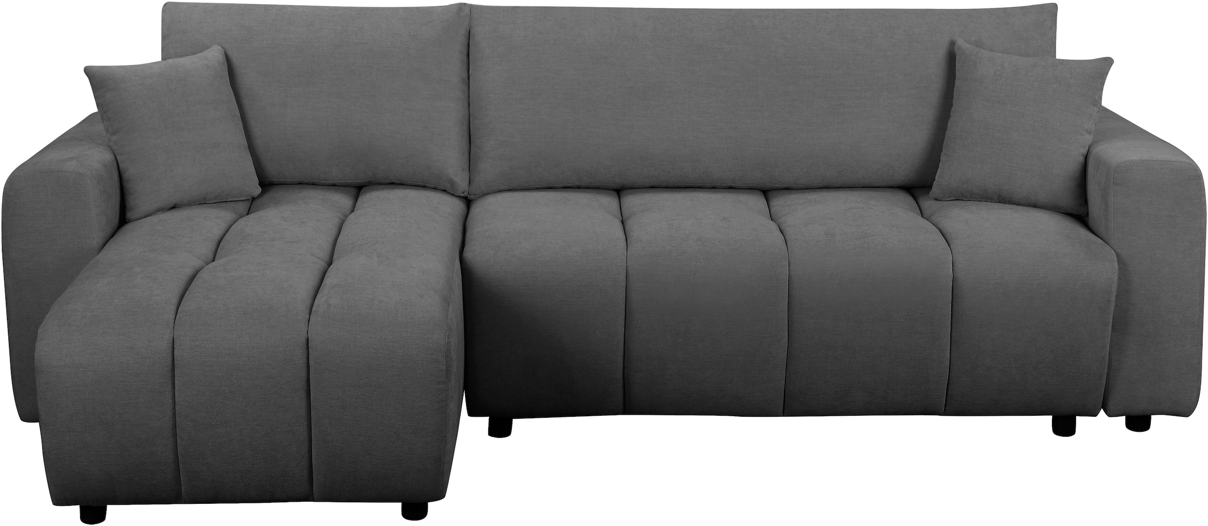 OTTO home Ecksofa »YLVAA L-Form, 241 cm - OTTO. Verlässliche Qualität.« Schlaffunktion (132/200), Bettkasten, Feinstruktur-Bezug