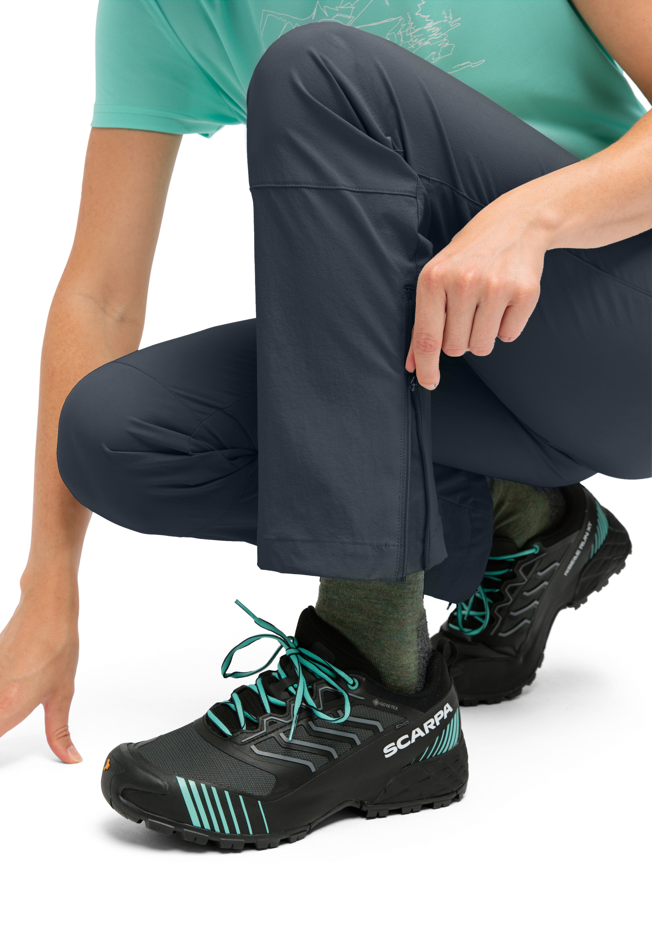 Maier Sports Outdoorhose »Inara slim Vario«, Damen Wanderhose, Funktionshose mit Variobund und 4 Taschen, Slim Fit