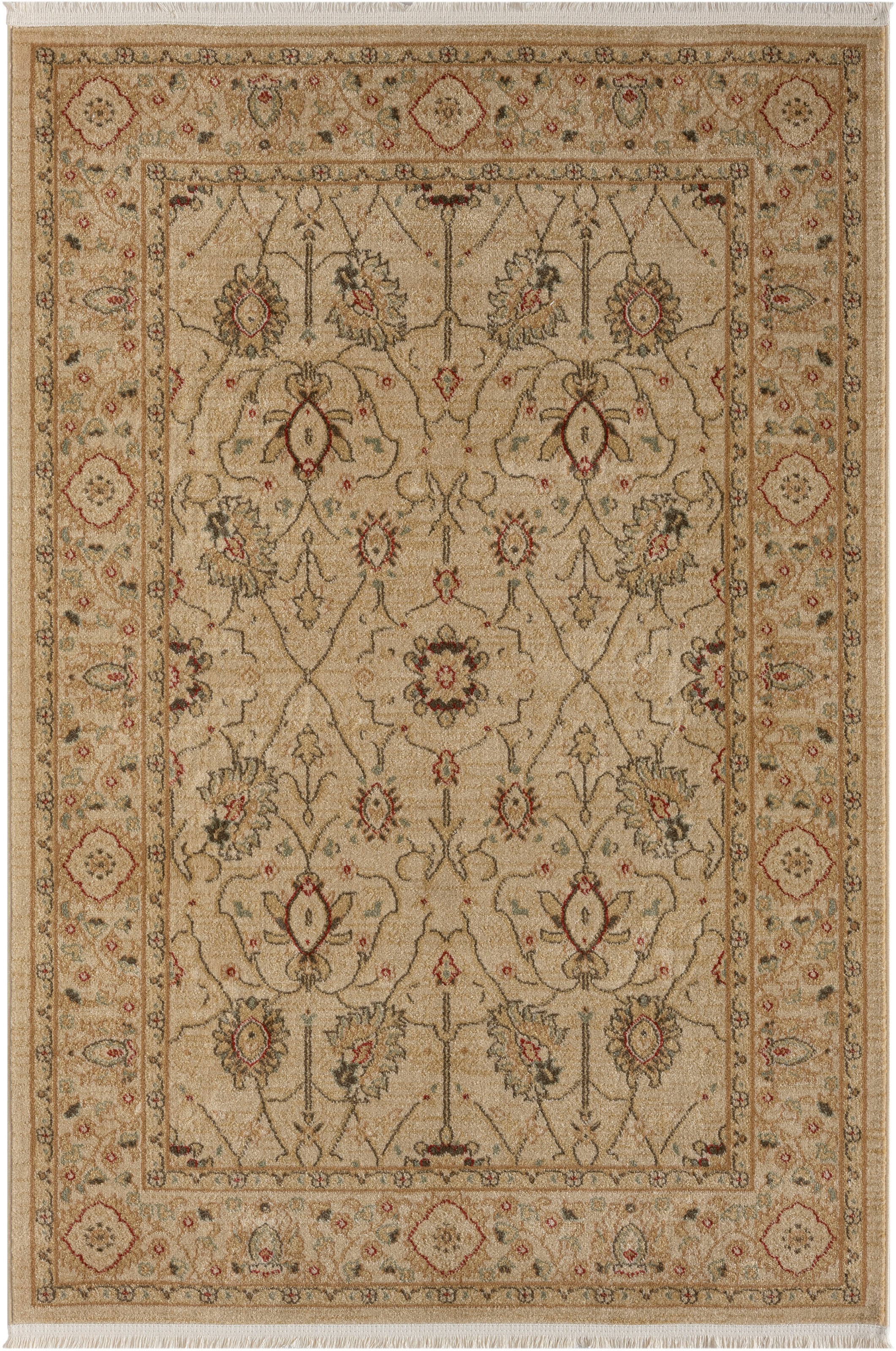 Myflair Möbel & Accessoires Teppich »Maryam 2« rechteckig 7,5 mm Höhe Kurzflor, Orient Optik, edler Glanz, mit Fransen, besonders weich