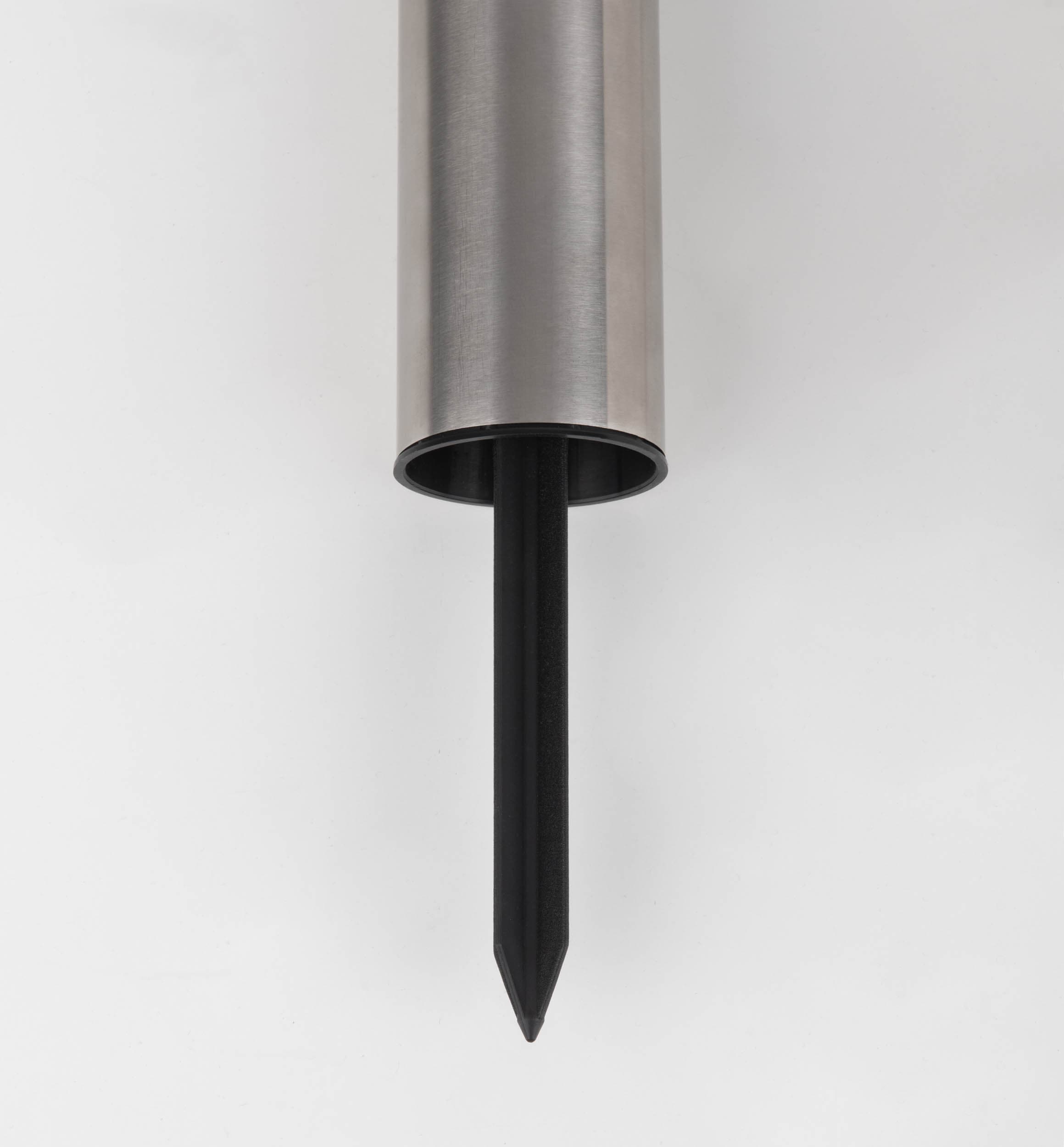 näve LED Solarleuchte »Bobby« LED-Modul 1 Stk. Warmweiß 3er Set, Dämmerungssensor, Schiebeschalter, Höhe 42cm, Edelstahl, IP44