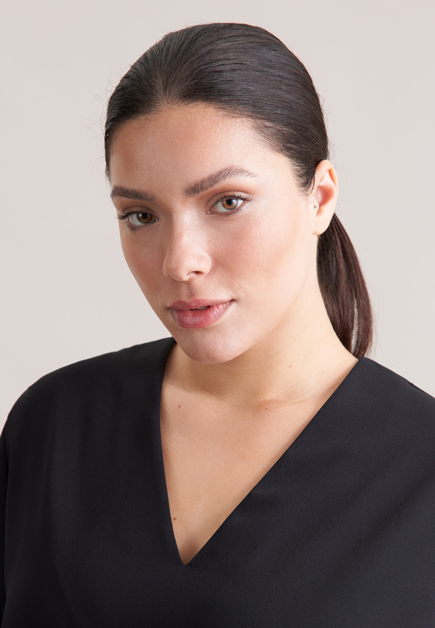 seidensticker Sommerkleid »Schwarze Rose« 1/1 V-Neck Uni