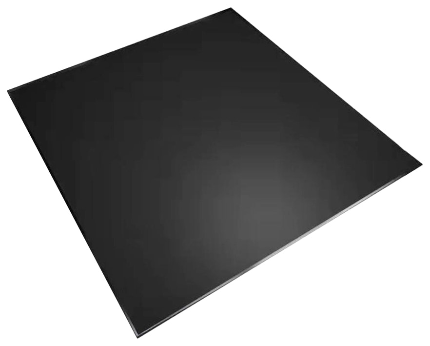 Bodenschutzplatte, Glas 8mm, schwarz, BxL: 110x110 cm