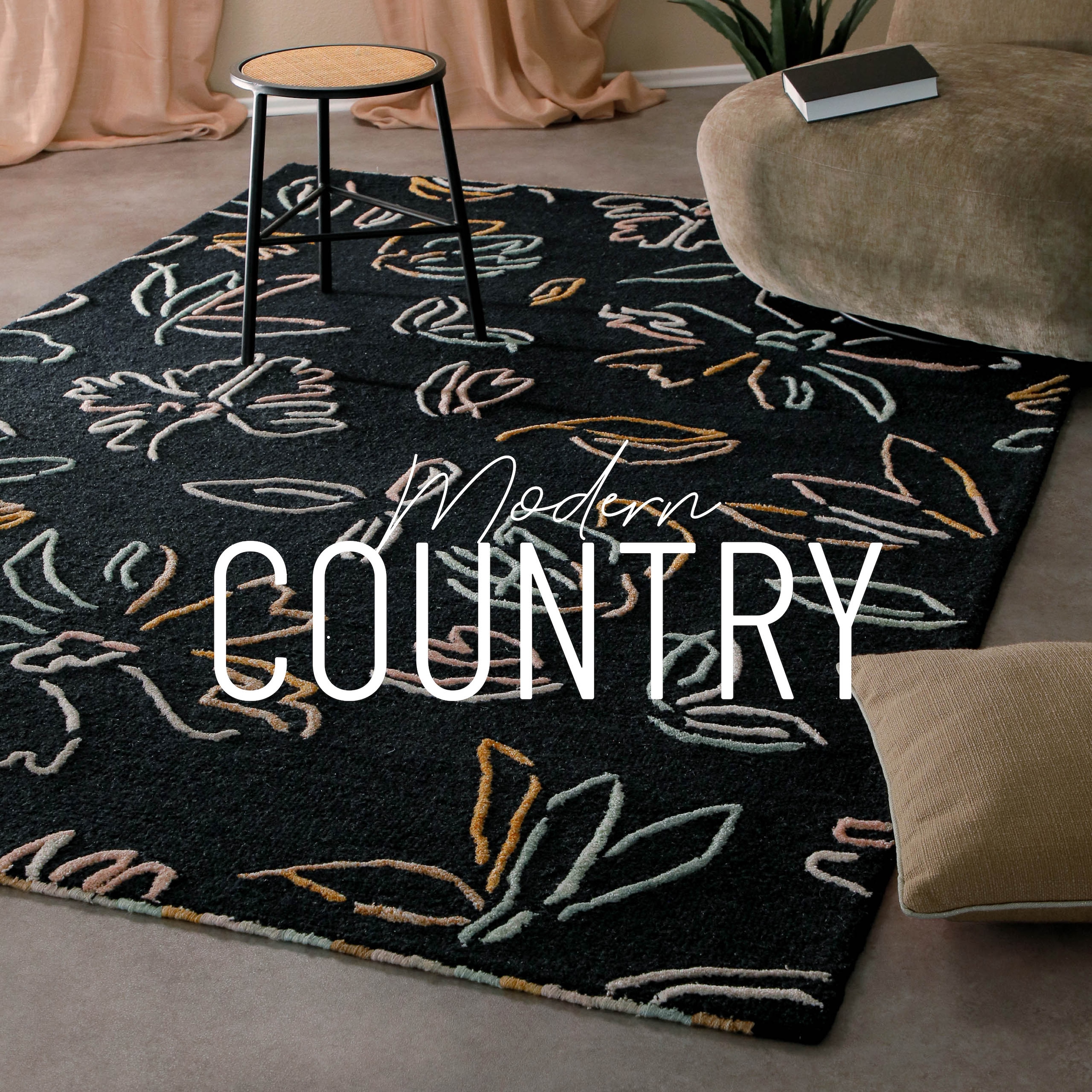 Wecon home Teppich »Vee« rechteckig 10 mm Höhe Wollteppich, floral, hochwertig, pflegeleicht, modern, handgetuftet