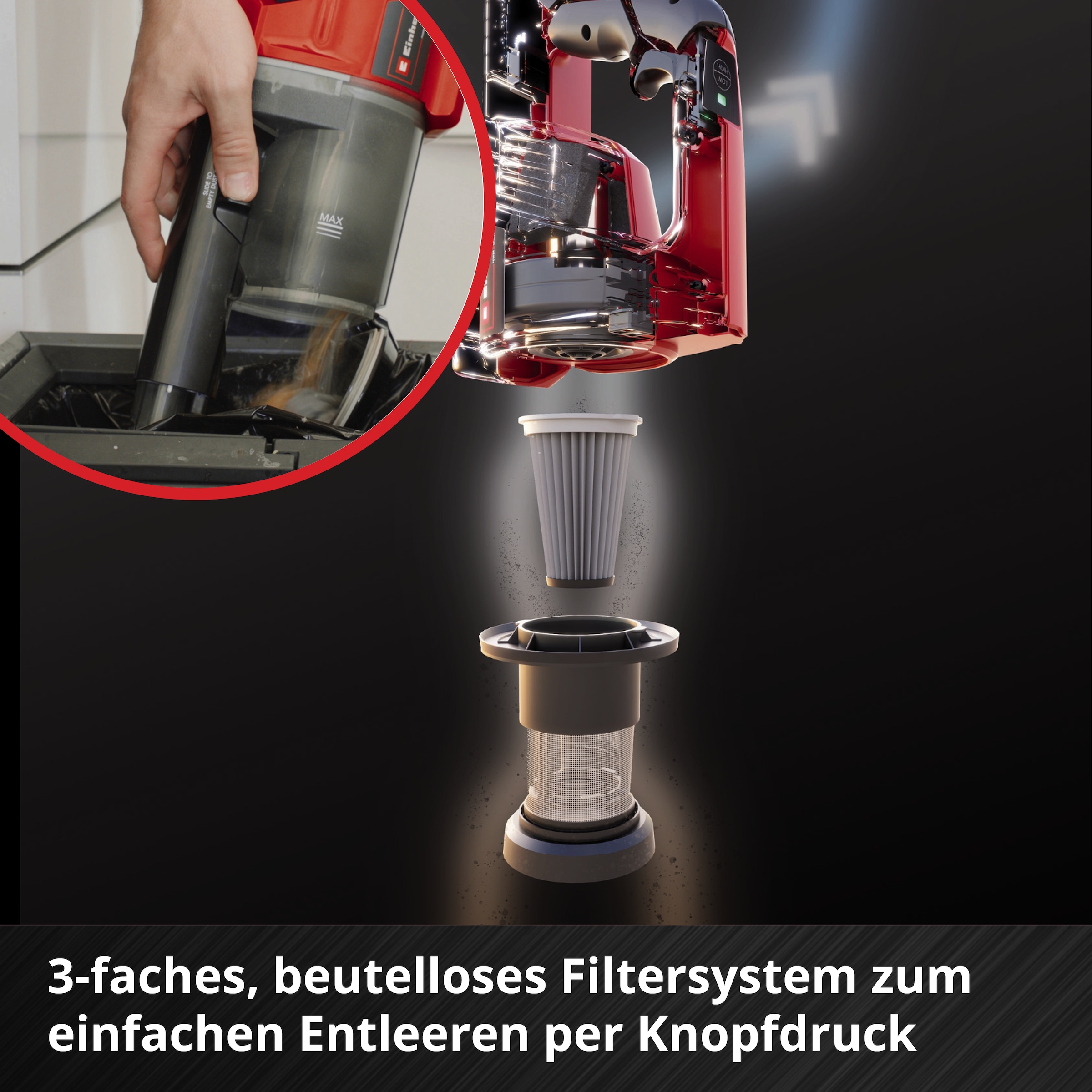 Einhell Akku-Stielstaubsauger »»TE-SV 18 Li« (1x4,0Ah)«, mit Akku