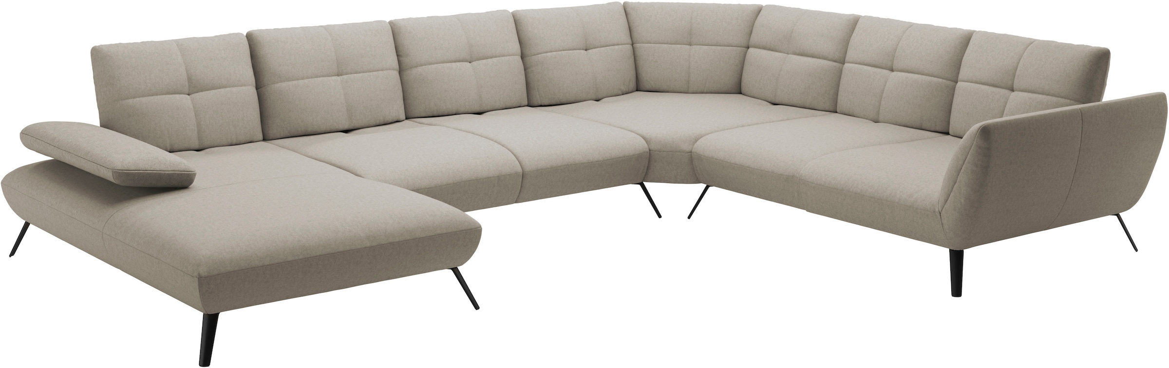 OTTO home Wohnlandschaft »Mikado U-Form« inkl. Sitztiefenverstellung und Armteilverstellung