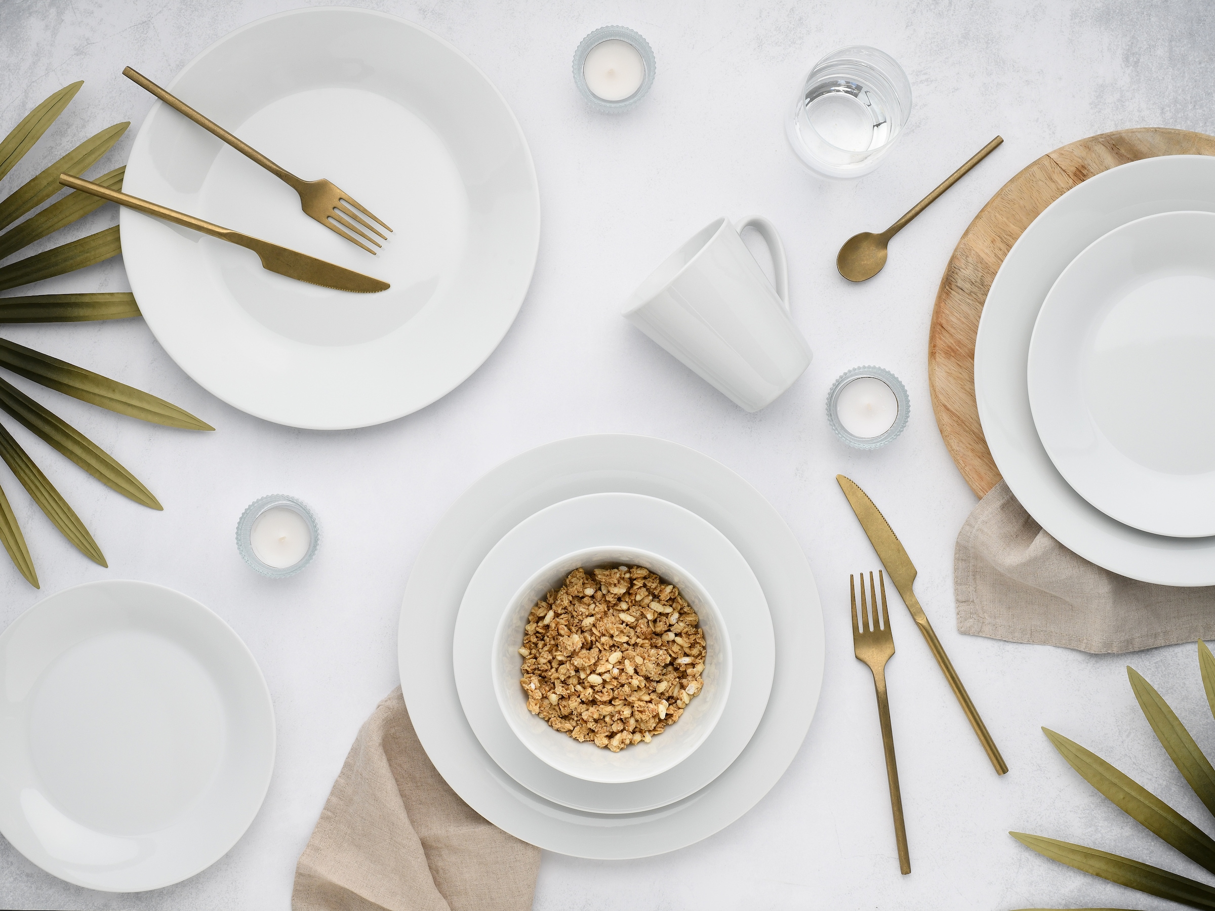 CreaTable Kombiservice »BASE Weiß, Service 16-tlg.« Klassisch, Zeitlos, Der Alleskönner