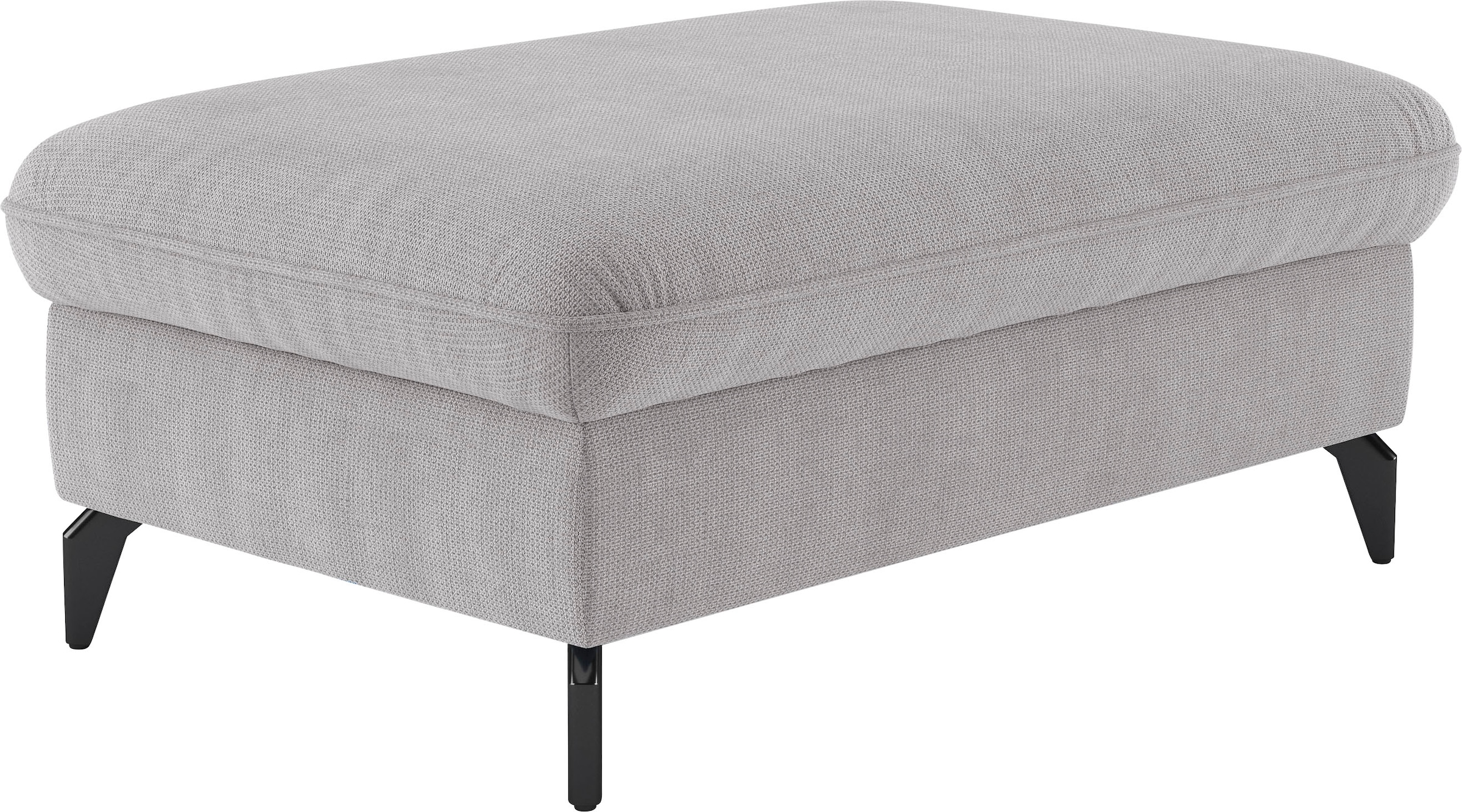 sit&more Polsterhocker »Leandro«, mit schwarzen Metallfüßen