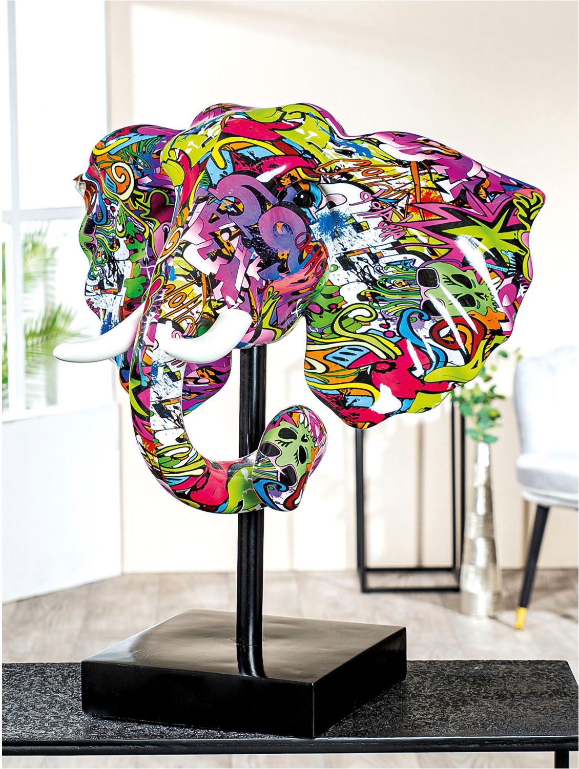 Tierfigur »Elefant Street Art stehend«