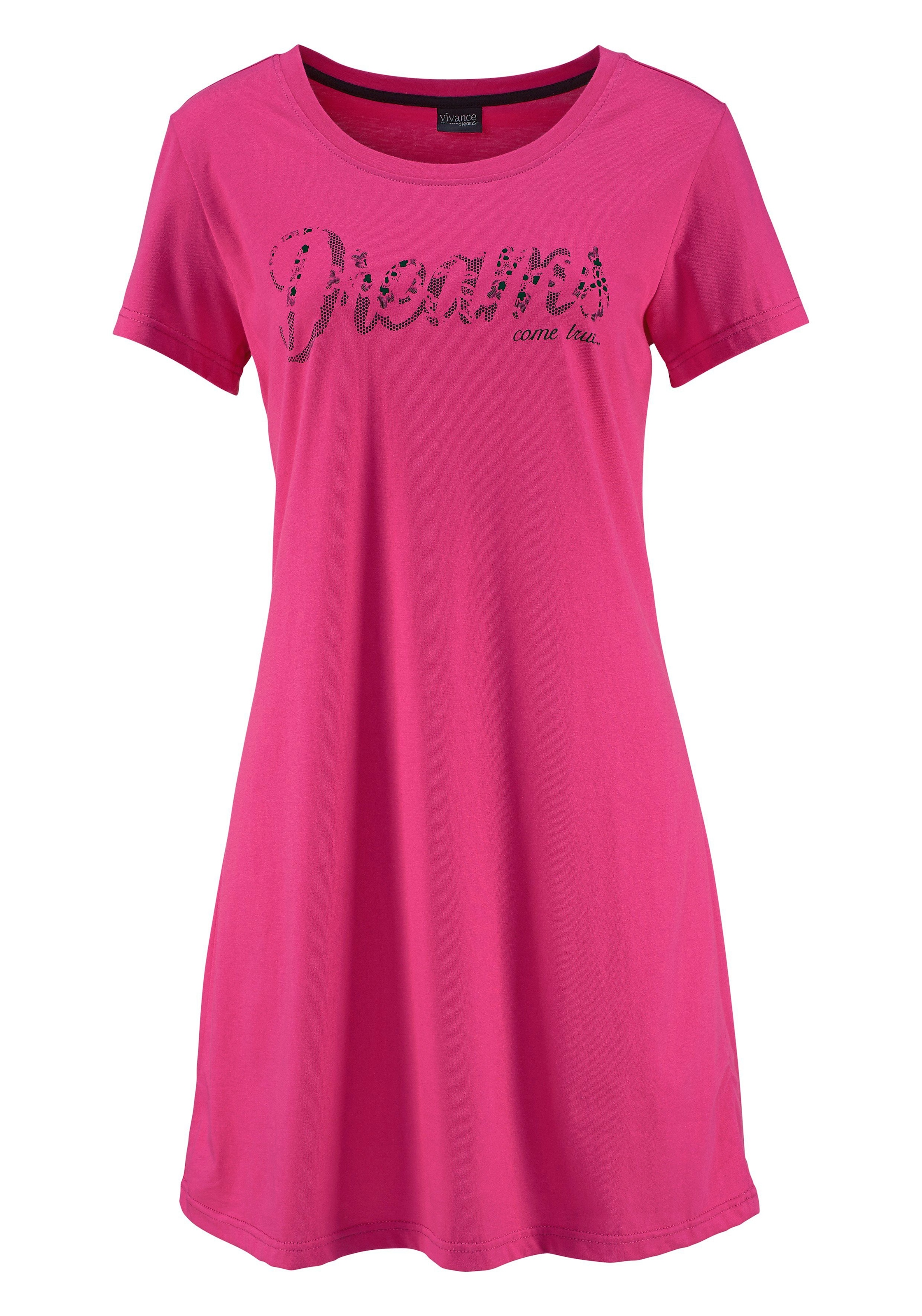 Vivance Dreams Sleepshirt, (2er-Pack), mit Spitzenoptik in ♕ Print bei