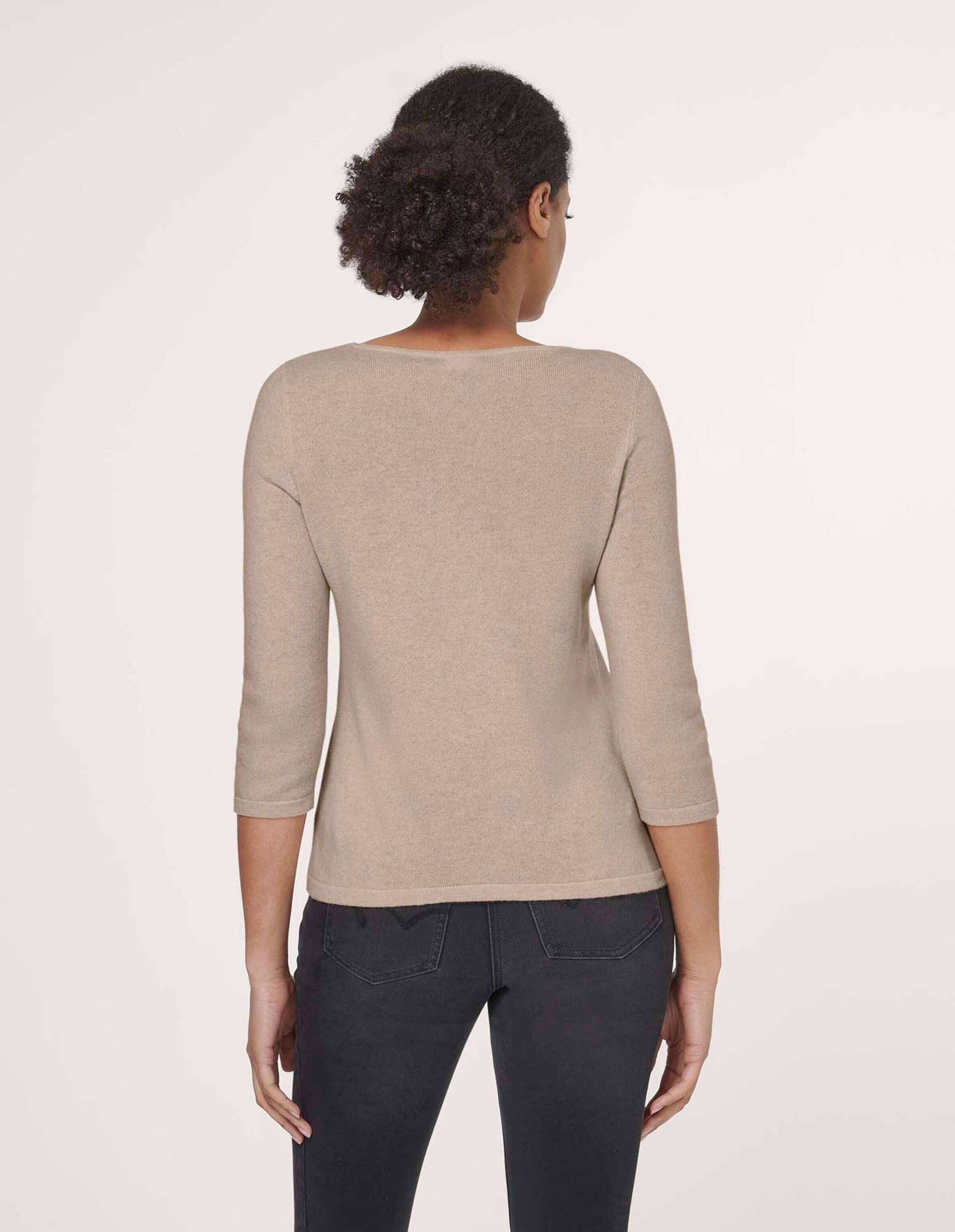 MADELEINE Longpullover »Strickpullover Kaschmirpullover mit U-Boot-Ausschnitt« Kaschmirpullover mit 3/4 Arm