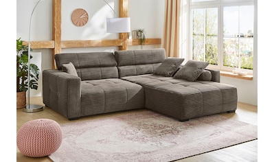 Ecksofa »Severino L-Form im Big-Sofa-Style«, mit Kopfteilverstellung, rechts/links...