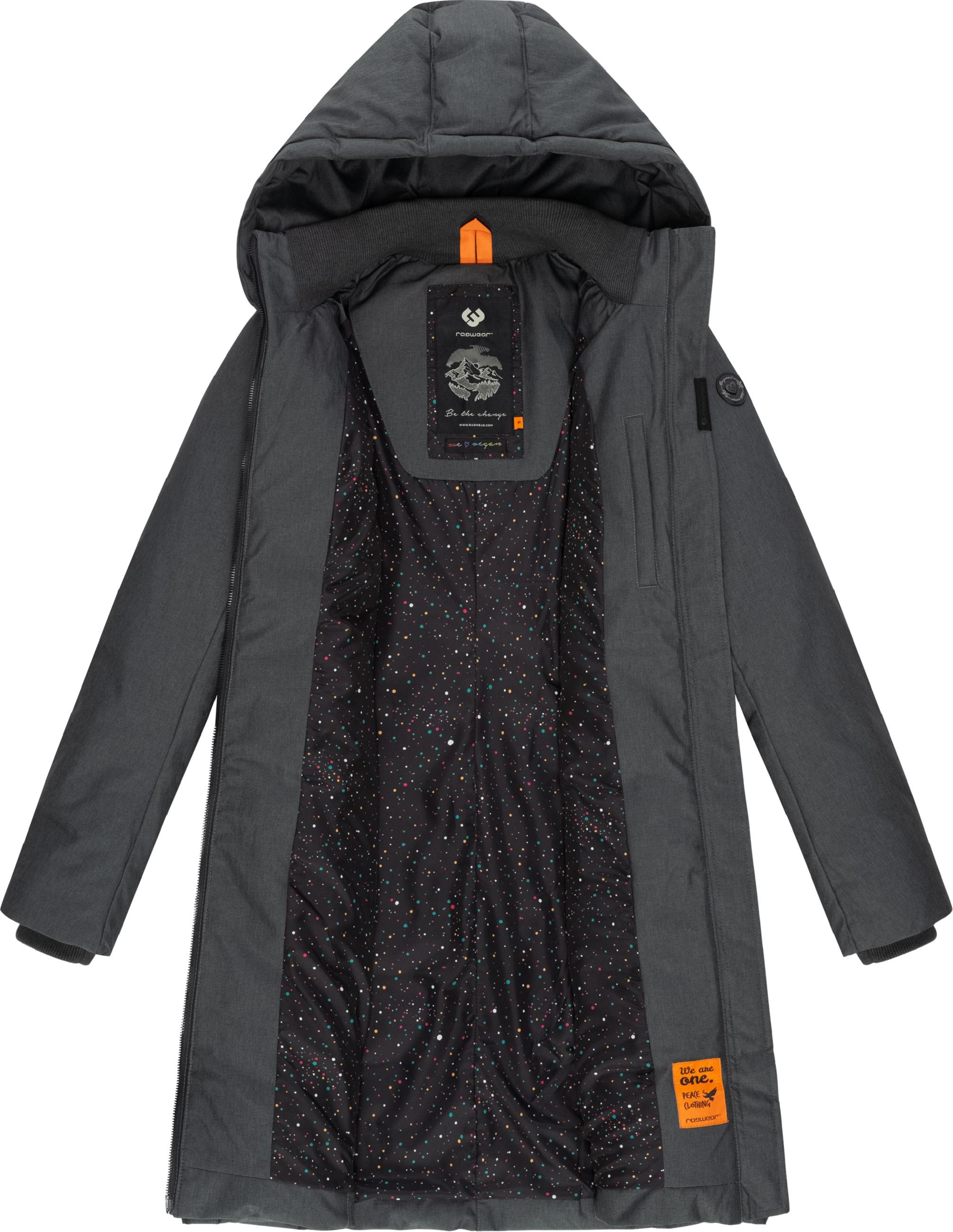 Ragwear Wintermantel »Wintermantel Amarri«, stylischer Winterparka mit großer Kapuze